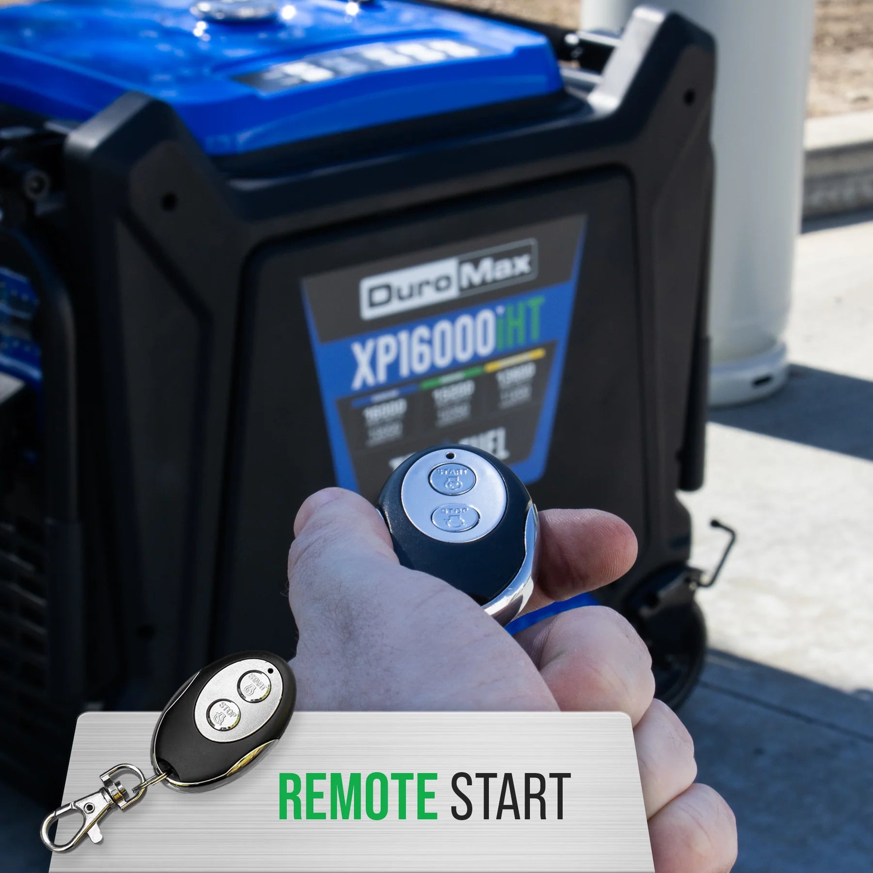 DuroMax XP16000iHT 13000W/16000W Tri Fuel Portable Generator - Gasoline, Propane & Natural Gas - Electric Start with CO Alert - Quiet Inverter Technology - Perfect for Home Backup, Camping & Emergency Power