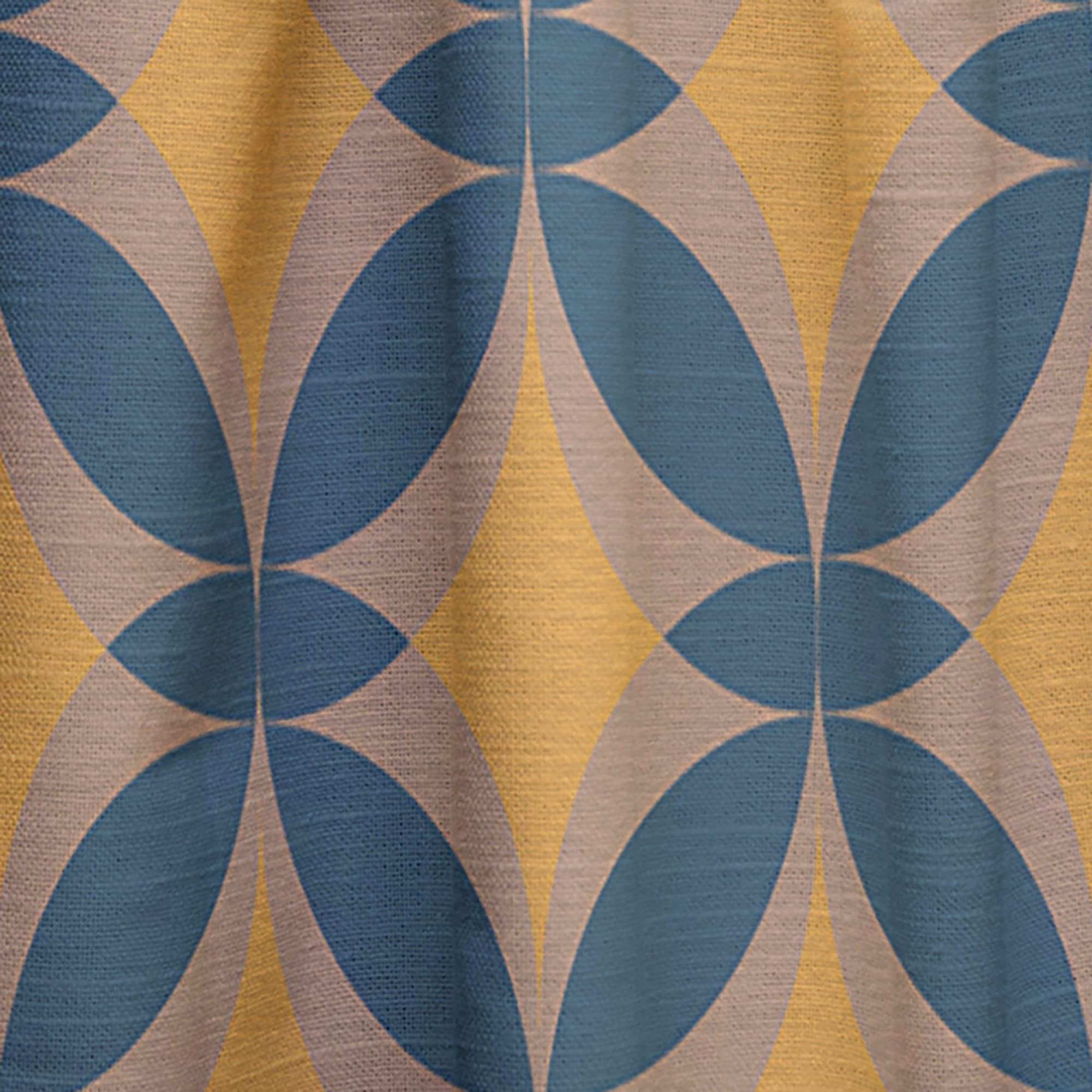 DesignQ Abstract Retro Design III Thermal Insulated Curtains - Single Panel 52x108 Inches - Blackout Drapes for Bedroom & Living Room - Perfect for Home Decor, Privacy & Light Control