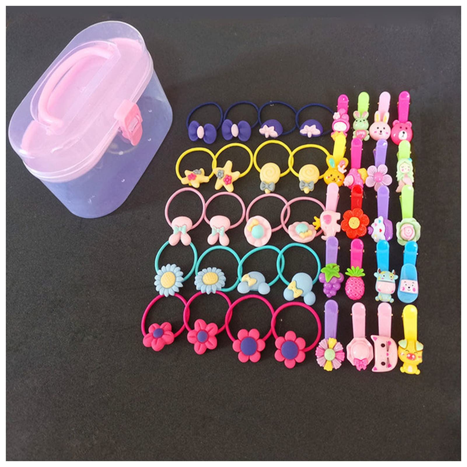 40Pcs Women's Hair Accessories Gift Set - Elastic Headbands, Scrunchies, Bows & Flower Hair Ties for Girls & Women | Cute Hair Bands for Workout, Yoga, Party & Daily Use (One Color, Assorted Sizes)