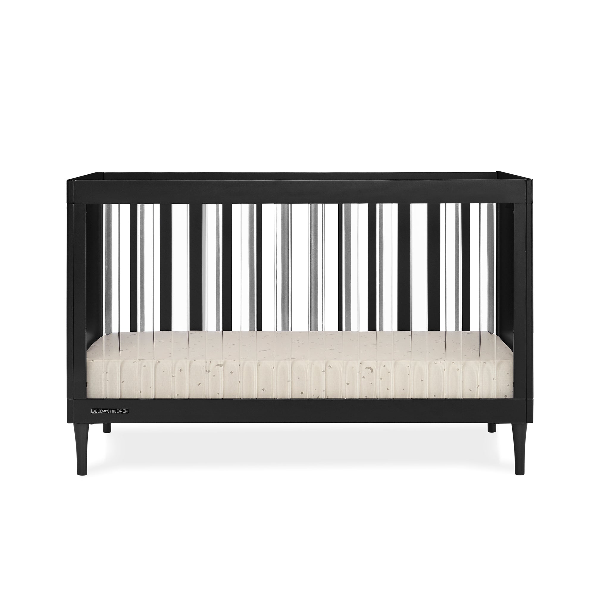 Bowie 4-in-1 Convertible Baby Crib - Transition from Crib to Toddler Bed, Daybed & Full-Size Bed - Safe & Stylish Nursery Furniture for Newborns to Teens (White) | Perfect for Small Spaces & Growing Families