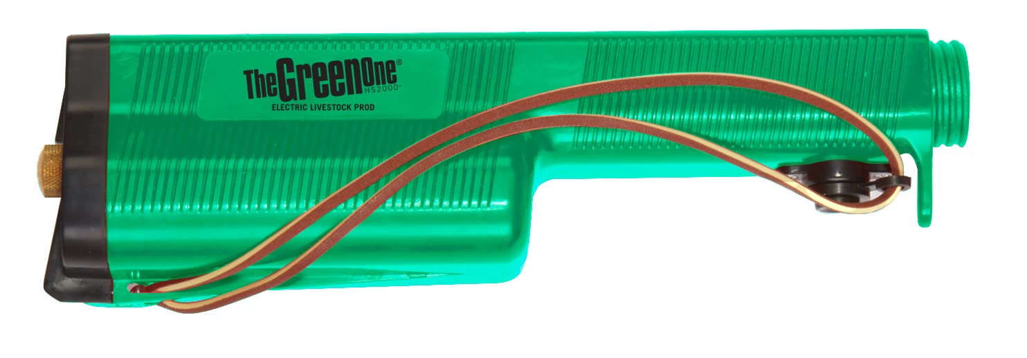 Hot-Shot® HS2000 Electric Livestock Prod Replacement Handle - Durable Green Handle for Cattle Prods | Perfect for Farm Use, Livestock Handling & Animal Training