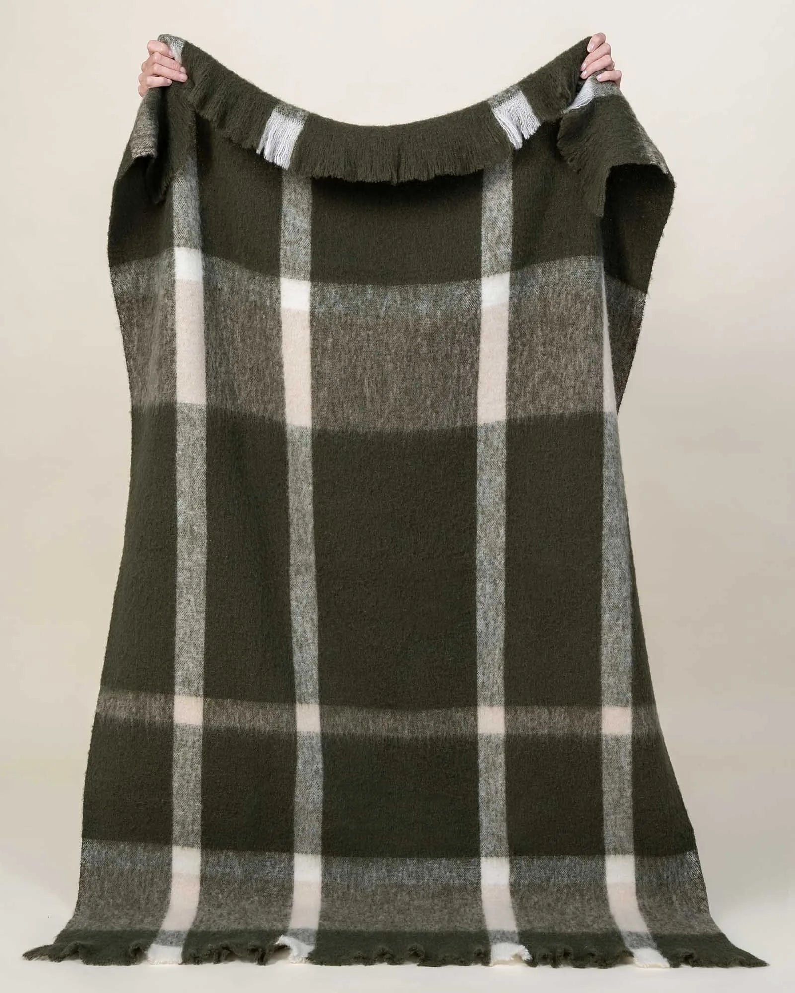 Mayfield Throw Blanket - Soft Olive Green Cozy Knit Blanket for Couch, Bed & Travel - Perfect for Lounging, Gifting & Home Decor