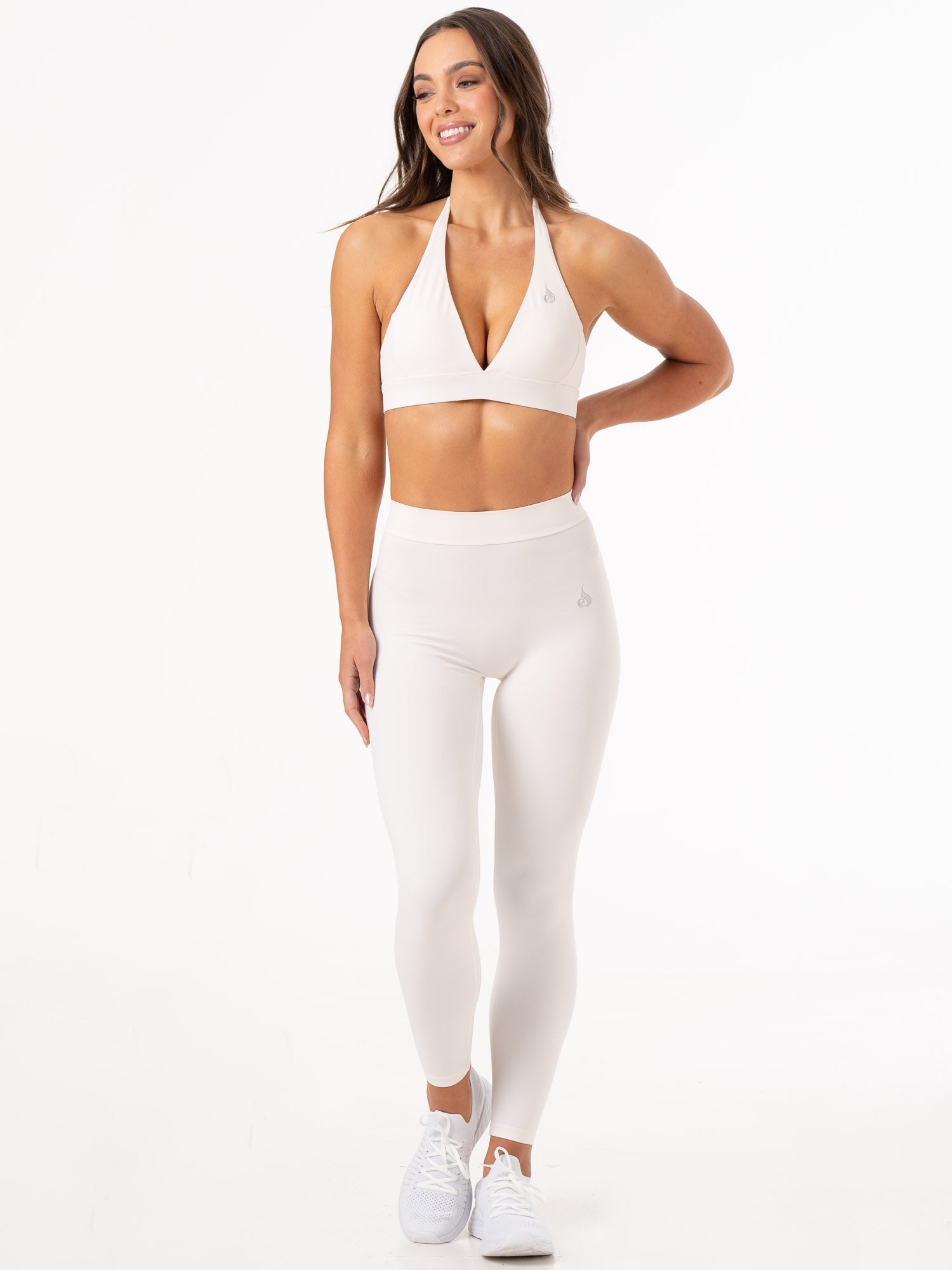 NKD Halter Bra Ivory - Comfortable Strapless Bralette for Women, Seamless Wireless Support, Perfect for Yoga, Workout, and Everyday Wear