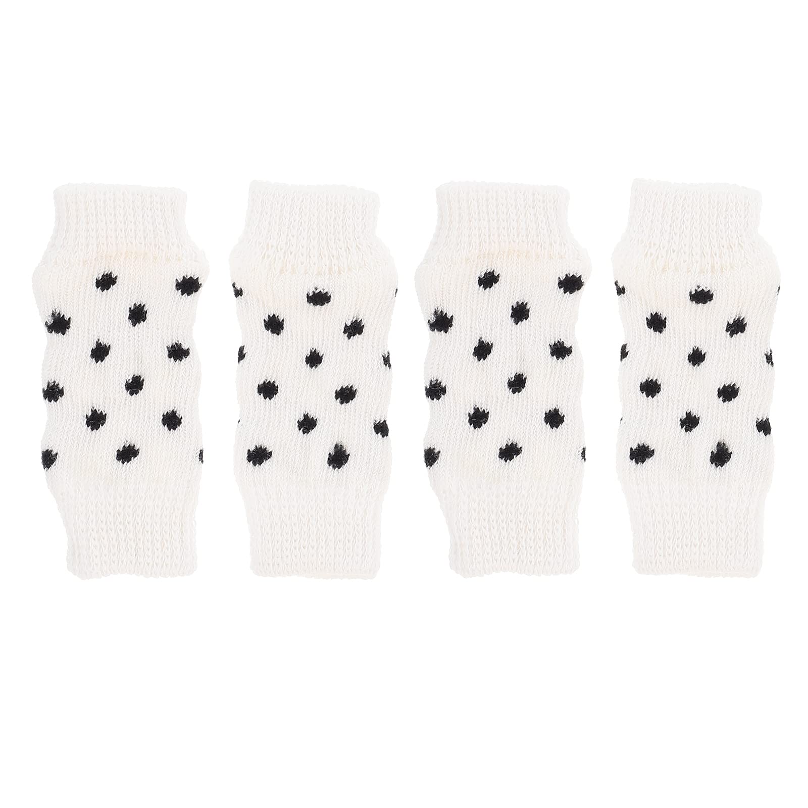 LUOZZY 4Pcs Non-Slip Dog Socks with Grips - Warm Pet Socks for Small Dogs 3-8 lbs, Cute Joint Protection Paw Socks for Indoor/Outdoor Use - Perfect for Hardwood Floors & Winter Walks