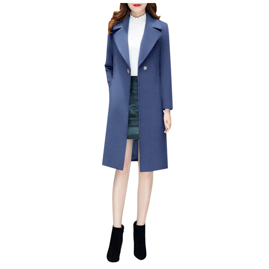 Women's Slim Fit Long Double Breasted Trench Coat - Lightweight Windbreaker Jacket for Fall & Winter | Perfect for Office, Travel & Outdoor Activities
