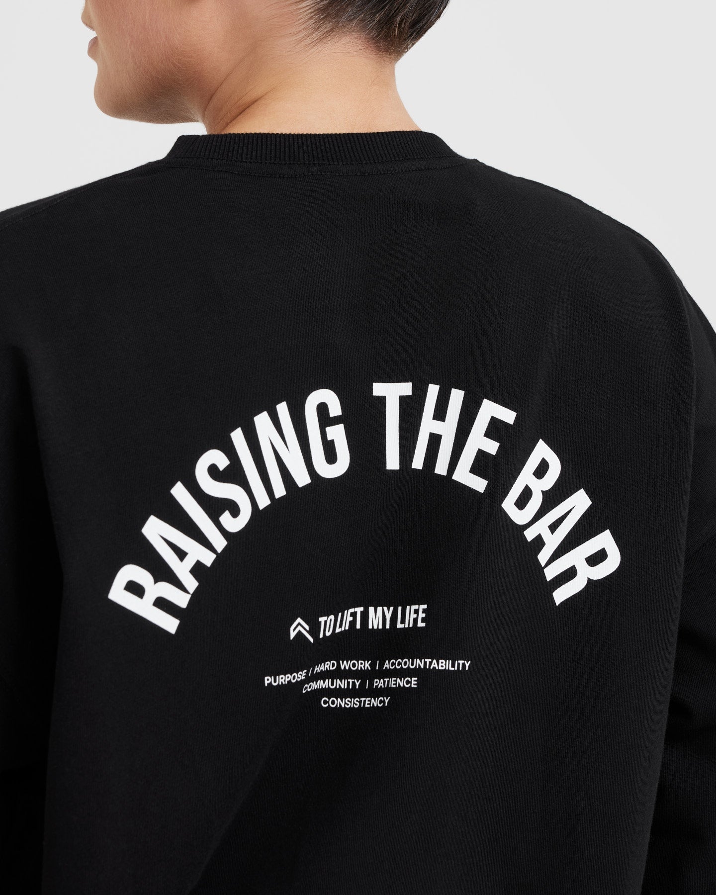 Raising The Bar Graphic Unisex Long Sleeve T-Shirt | Black | Casual Streetwear & Gym Workout Top