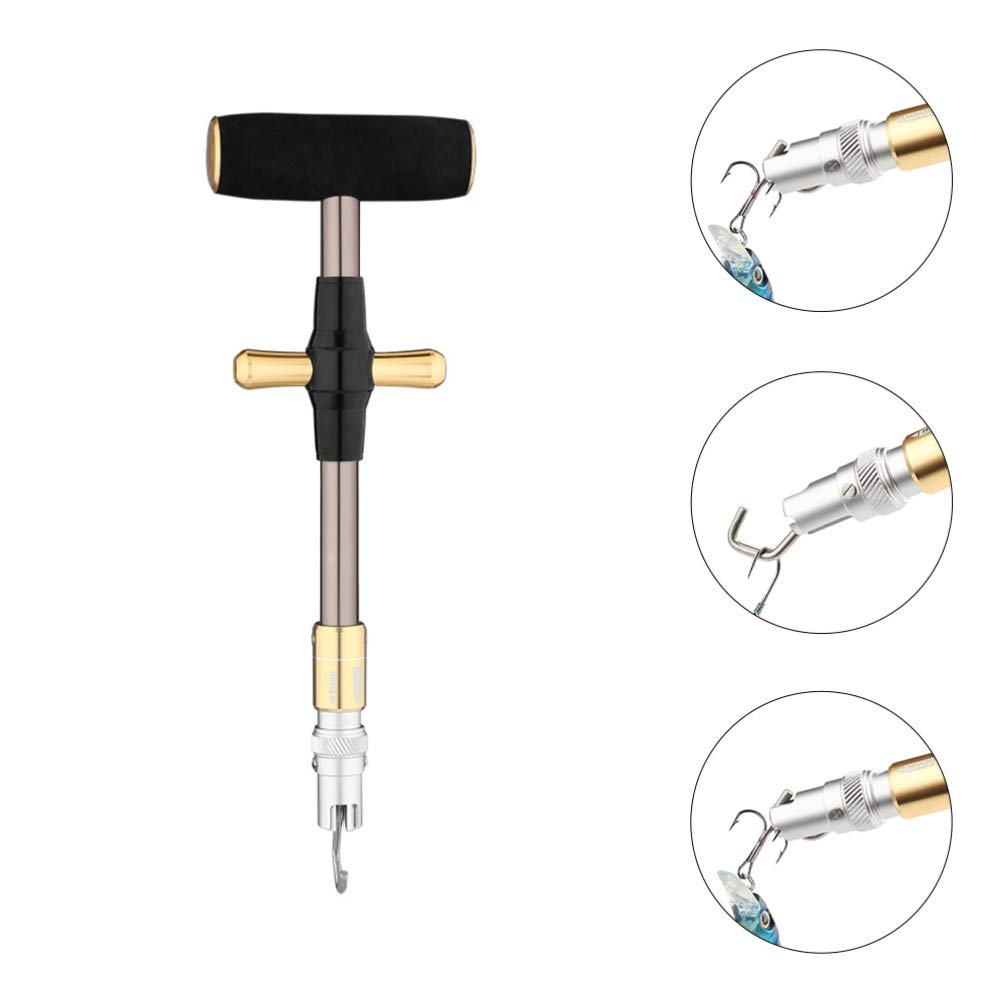 BESPORTBLE Portable Fishing Hook Remover Tool - Aluminum Alloy Fish Hook Extractor & Separator for Safe Hook Removal - Ideal for Catch and Release Fishing, Bass Fishing, and Outdoor Fishing Trips