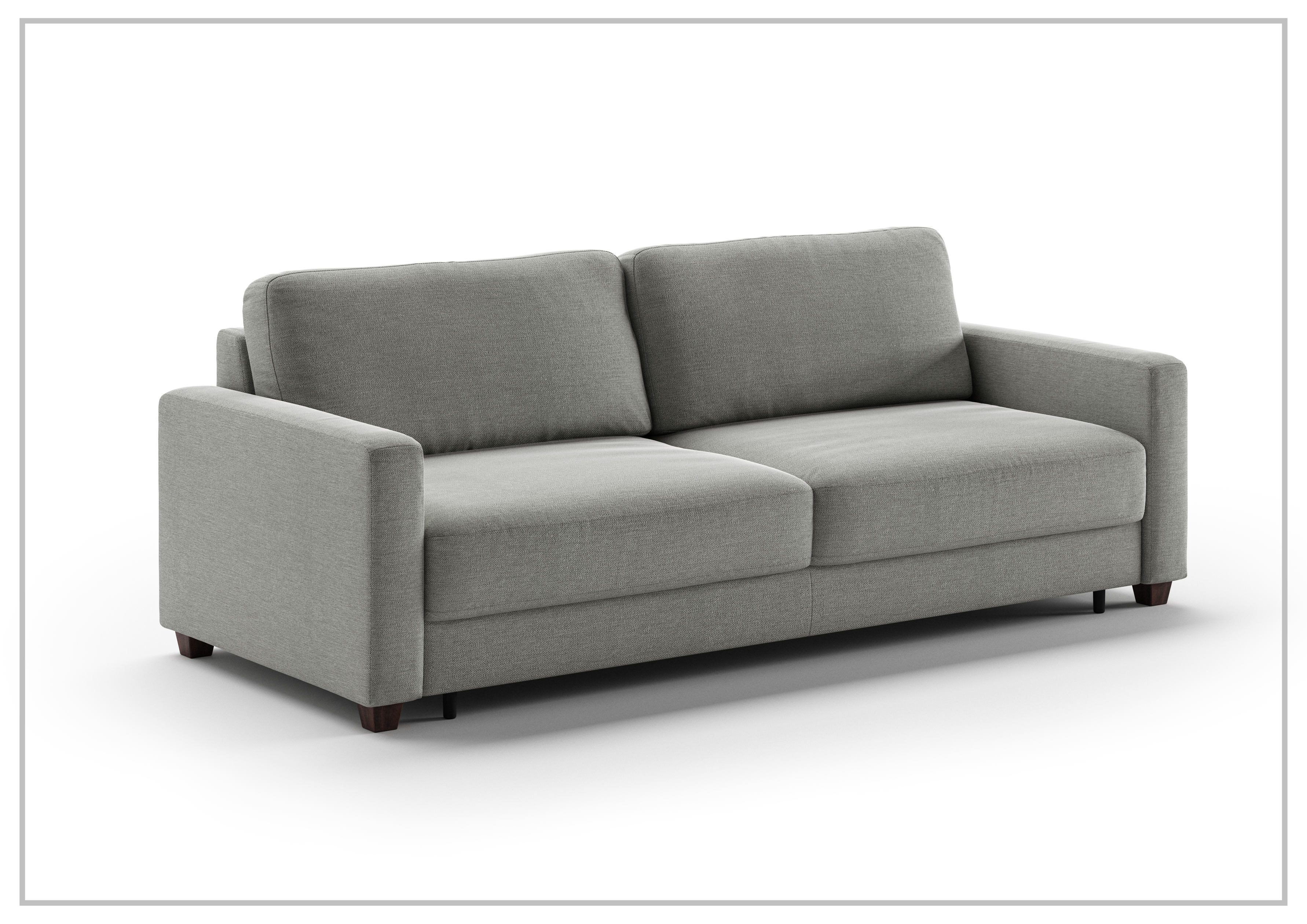 Luonto Hampton Sleeper Sofa Bed - King & Queen Size with Walnut/Chrome Legs - Perfect for Guest Rooms, Small Apartments & Home Offices
