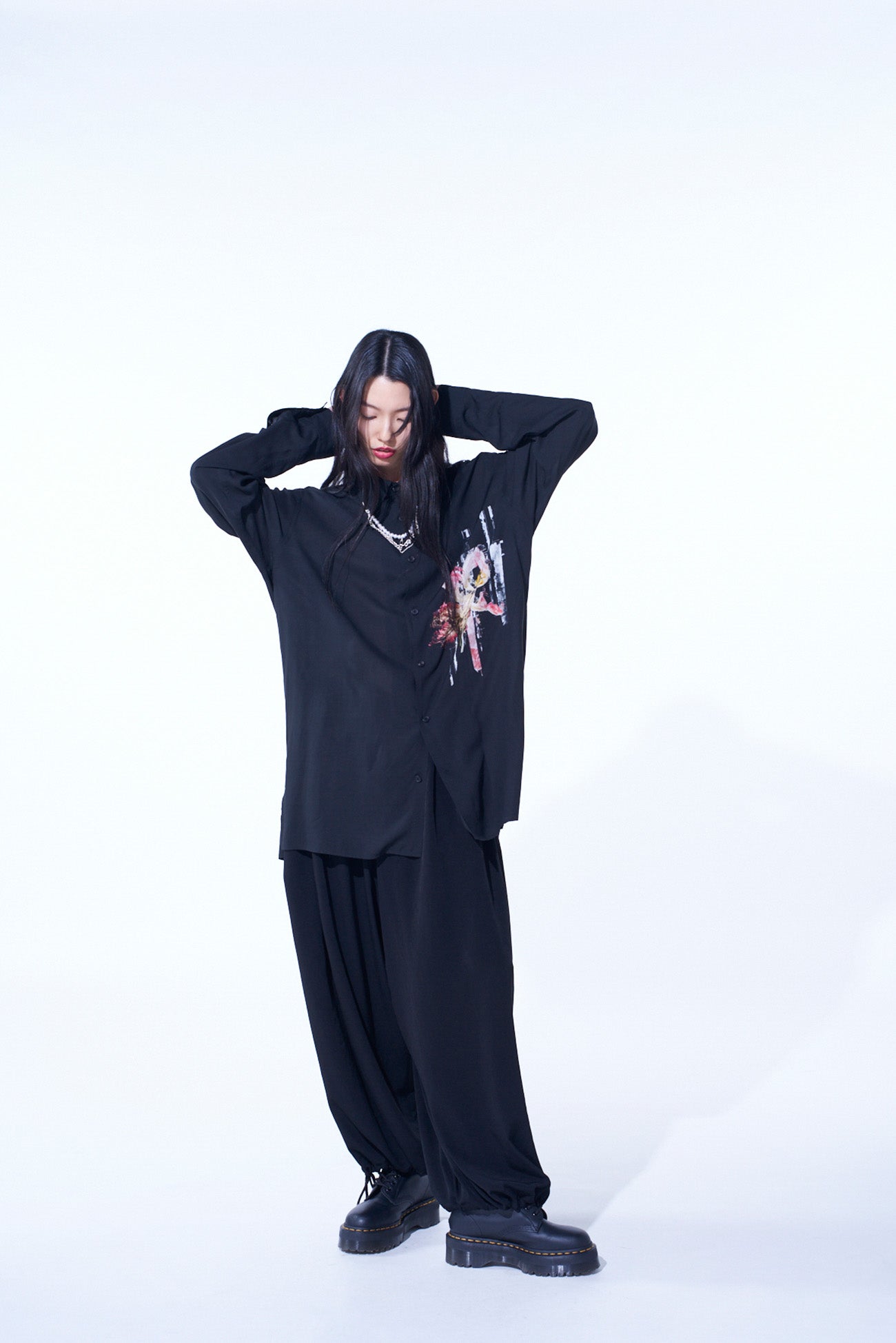Crepe de Chine Balloon Pants for Women - Comfortable Wide Leg Palazzo Pants for Casual Wear, Office, and Travel