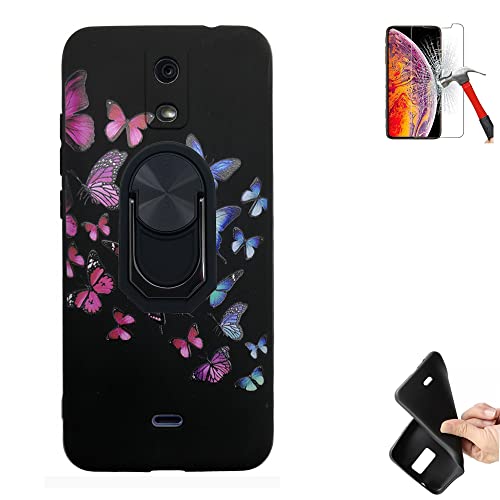 Gel Butterfly +Tempered Glass +3in1 Ring