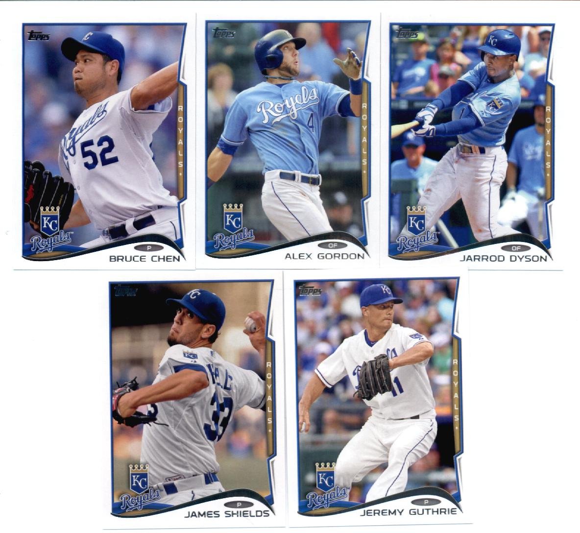 Authentic Kansas City Royals Topps Baseball Cards Team Sets - 2012, 2013, 2014 Series 1 & 2 Complete Collection | Perfect for MLB Fans, Sports Memorabilia Collectors & Gift Giving