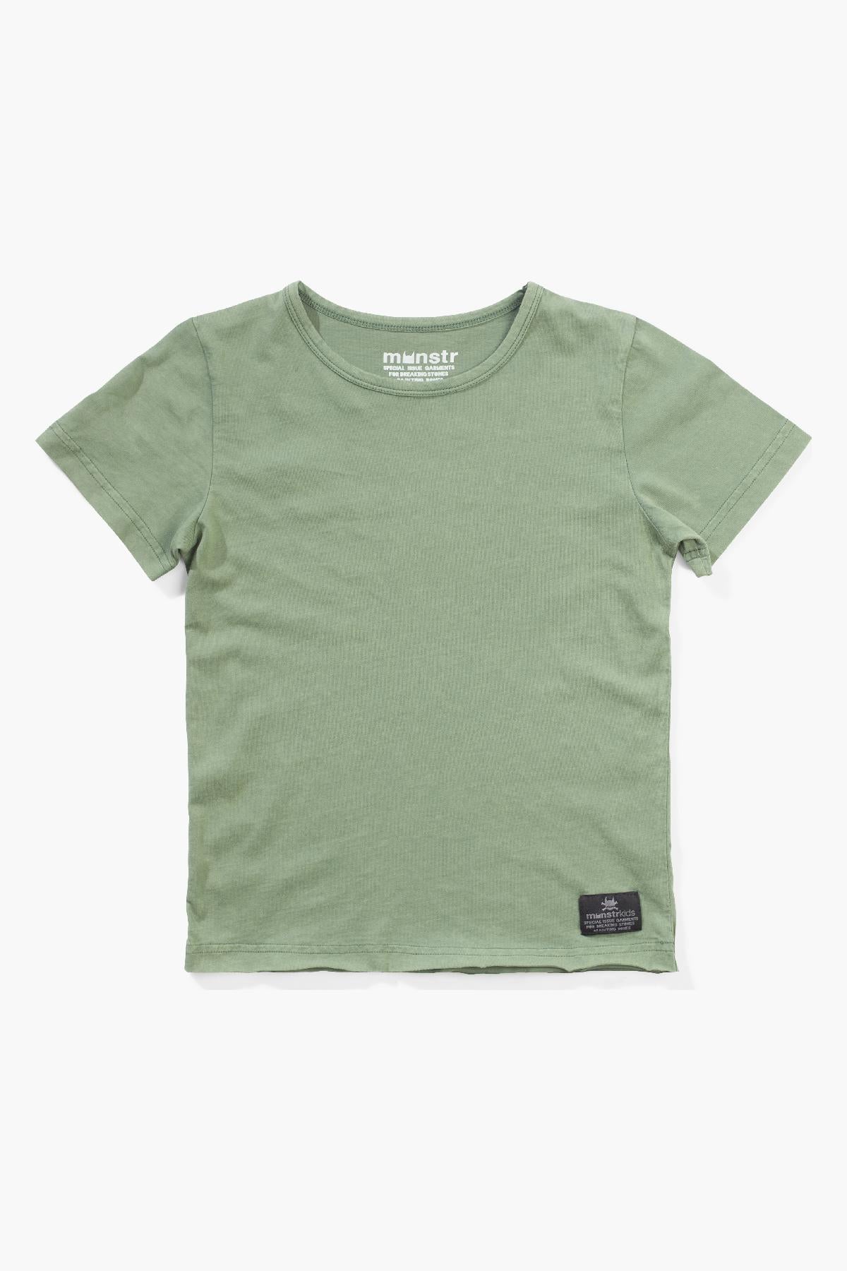 Boys Munster Graphic T-Shirt - Soft Washed Olive Green Tee for Kids | Casual Wear, School Outfits & Everyday Play