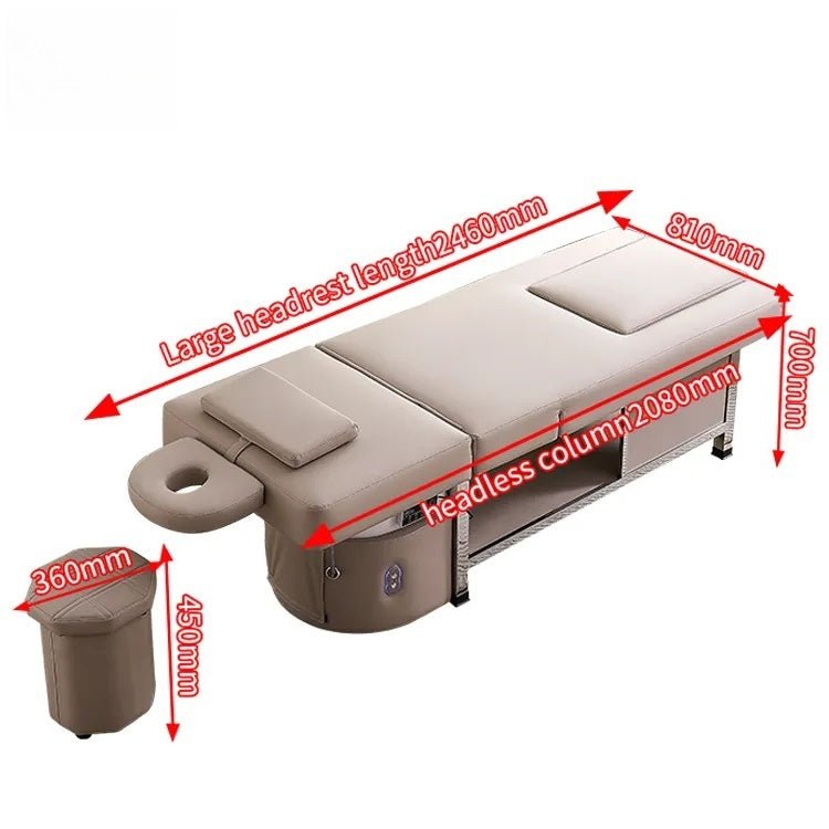 Premium Adjustable Thai Japanese Head Spa Backwash Shampoo Sink Bed with Luxury Design - Perfect for Salon, Spa & Home Relaxation Therapy