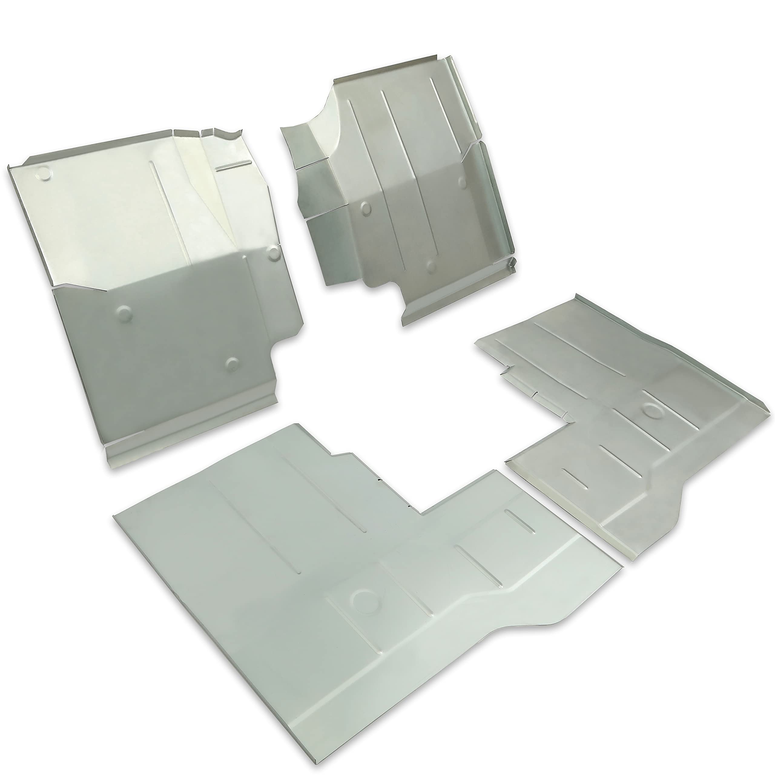 KUAFU Galvanized Floor Pans Replacement - Compatible with 1976-1986 Jeep CJ7, CJ8, CJ Scrambler & YJ Wrangler - Front & Rear Set of 4 Pieces - Rust Protection for Off-Road Adventures & Classic Jeep Restoration