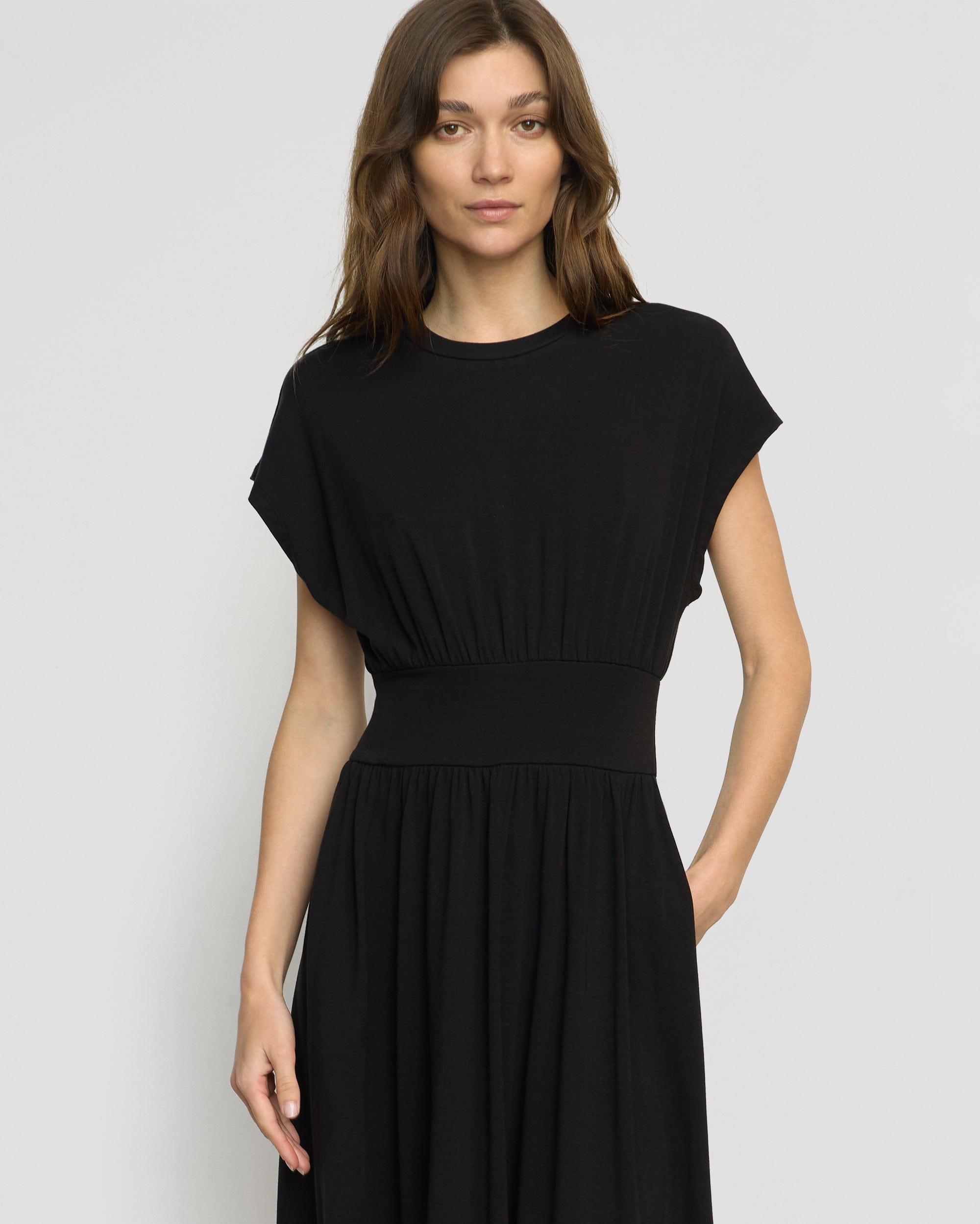 Prima Jersey Midi Dress - Women's Flowy Casual Summer Dress for Beach, Vacation & Everyday Wear