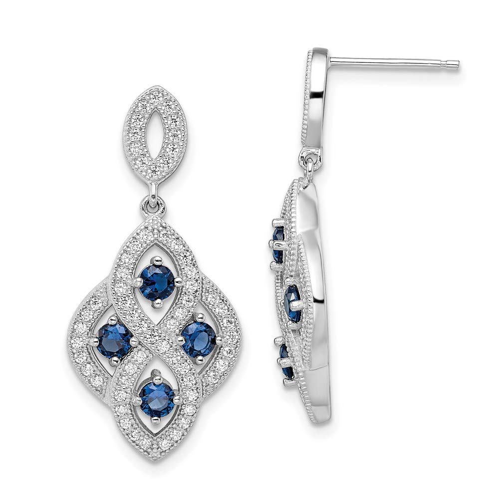 925 Sterling Silver Cubic Zirconia Dangle Earrings for Women - Elegant Post Earrings with Brilliant Embers Design, Perfect Gift for Her | Ideal for Weddings, Parties & Special Occasions