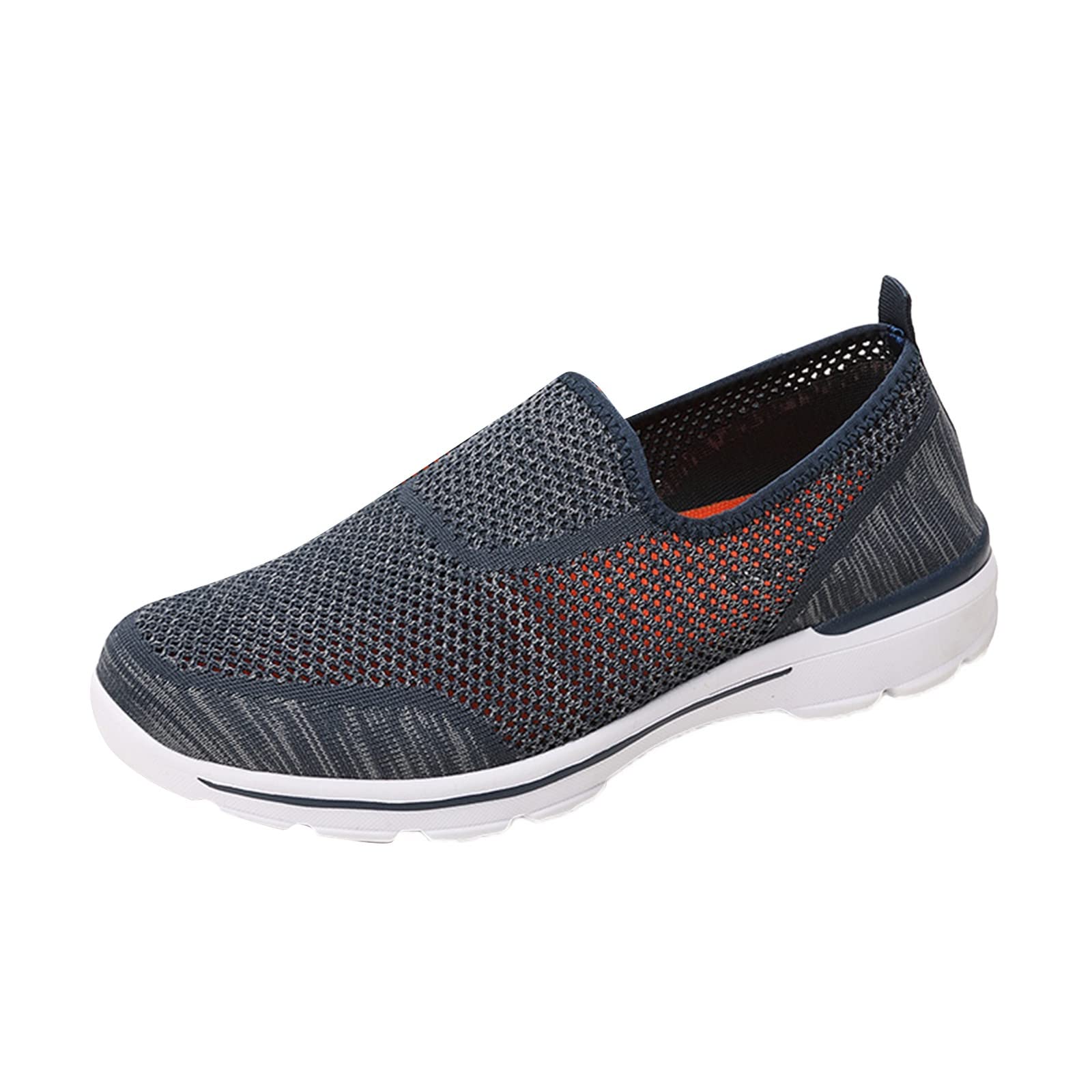 **YUHAOTIN Men's Slip-On Tennis Shoes - Wide & Extra Wide Width, Breathable Mesh, Non-Slip Sole - Summer Fashion for Walking, Outdoor Leisure & Sports - Perfect for Couples, Travel & Casual Wear**