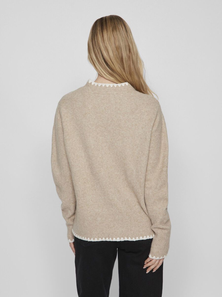 Fina Jumper Sweater - Natural Melange & White Color Options | Cozy Knit Pullover for Women | Perfect for Fall Layering and Casual Outfits
