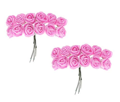 24PCS Pink Floral Hair Pins for Women & Girls - Wedding Bridal Hair Accessories Set for Parties, Prom & Special Occasions