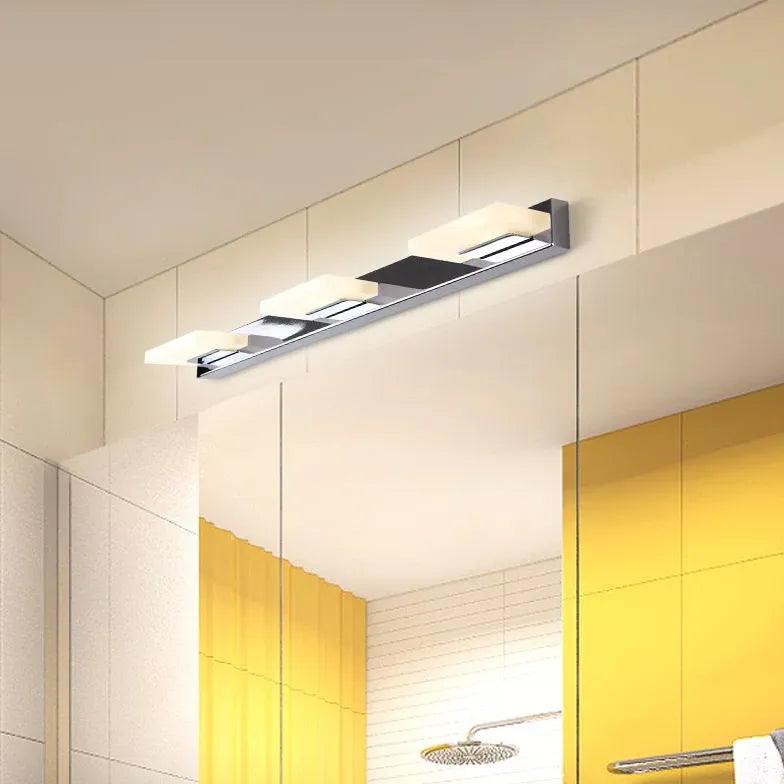 Square Dimmable LED Bathroom Wall Lights - Modern Vanity Mirror Lighting for Bathroom, Bedroom & Makeup Area - Energy Efficient & Waterproof