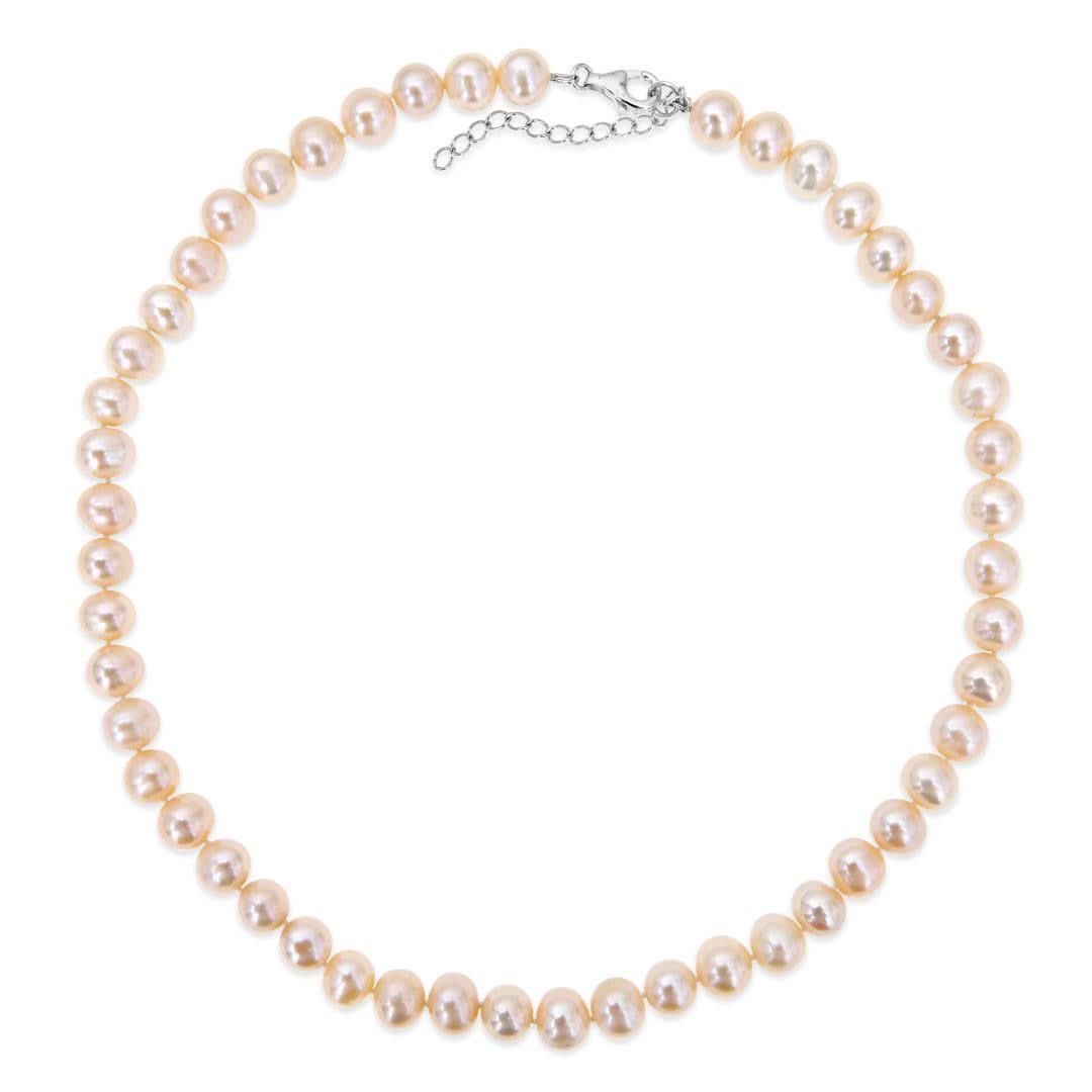 Elegant Champagne Pearl Necklace for Women - Timeless Classic Jewelry Gift for Weddings, Parties & Special Occasions