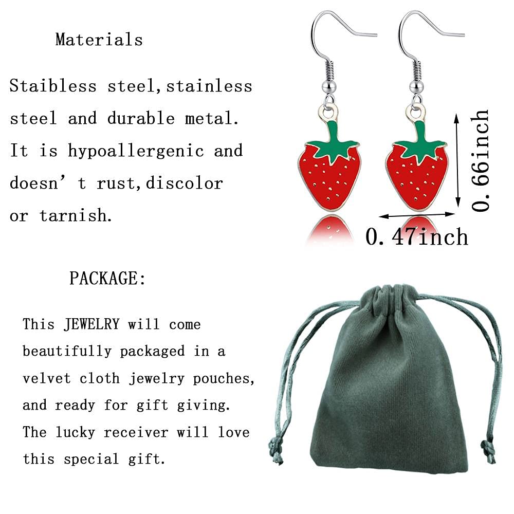 Stylish Tropical Fruit Crystal Earrings for Women - Pineapple, Cherry, Banana & Strawberry Designs | Perfect Summer Jewelry, Valentines Day Gift for Girls & Women | Great for Parties, Beach Outings & Casual Wear