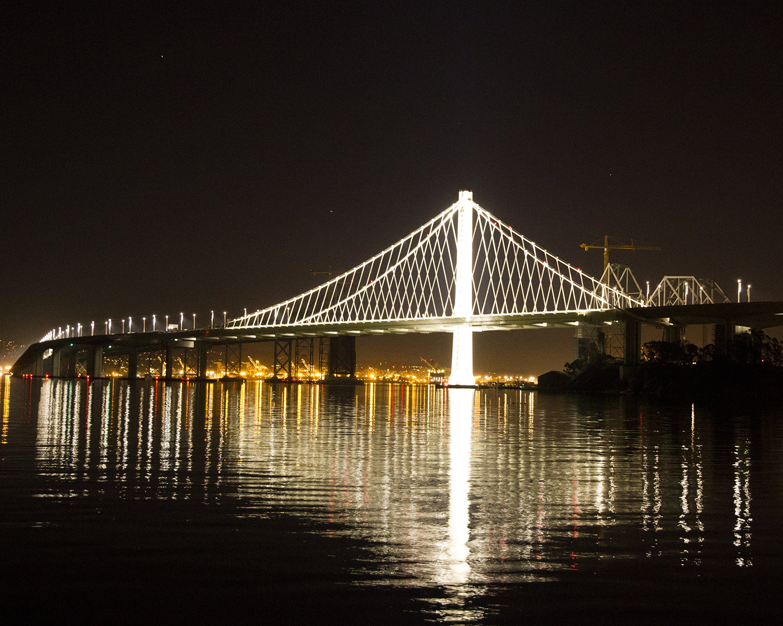 San Francisco Bay Bridge Framed Photo Art Print - 11x14 Inch Wall Decor, Treasure Island Landscape, California Travel Souvenir | Perfect for Home, Office & Gift Giving