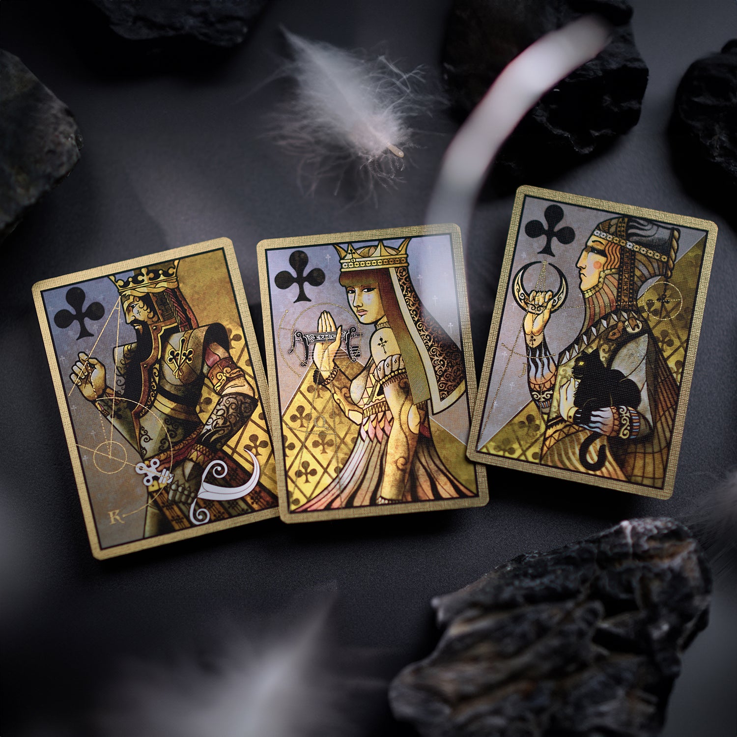 House of the Rising Spade Gilded Cartomancer Luxury Playing Cards - Premium Gold Foil Deck for Magic Tricks, Poker & Cardistry - Perfect for Collectors & Card Game Enthusiasts