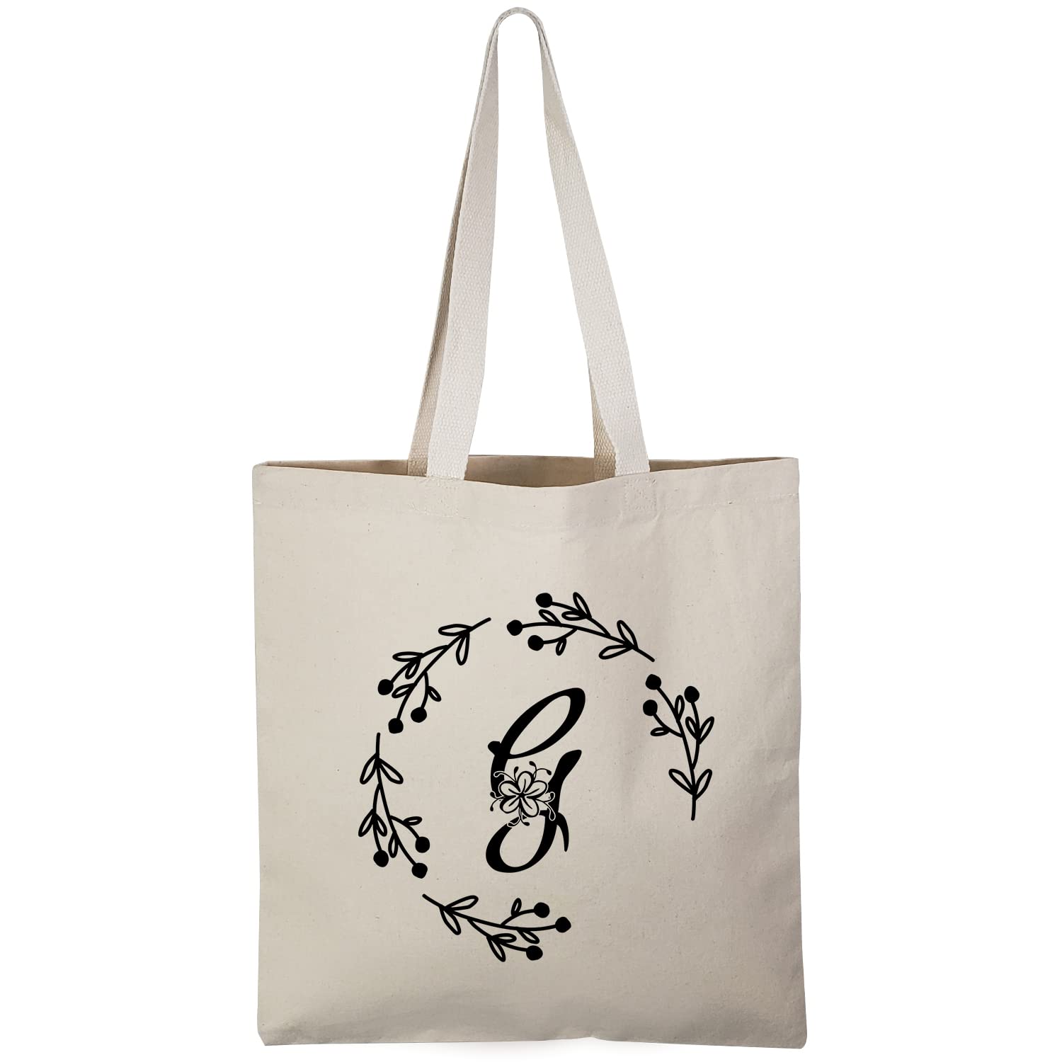 Custom Monogrammed Canvas Tote Bag for Women - Durable & Stylish Personalized Gift - Perfect for Work, Shopping, and Travel
