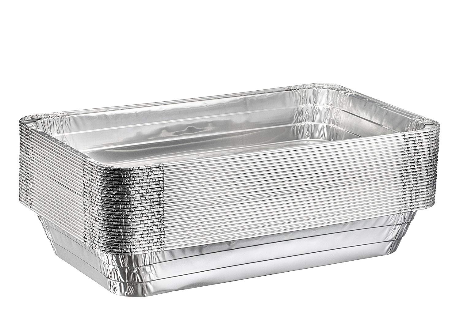 (40 Count) Full Size Deep Steam Table Pans with Lids - Disposable Aluminum Foil Food Containers for Baking, Freezing, Meal Prep & Storage (21” x 13” x 3”) - Perfect for Catering, Restaurants & Bulk Cooking