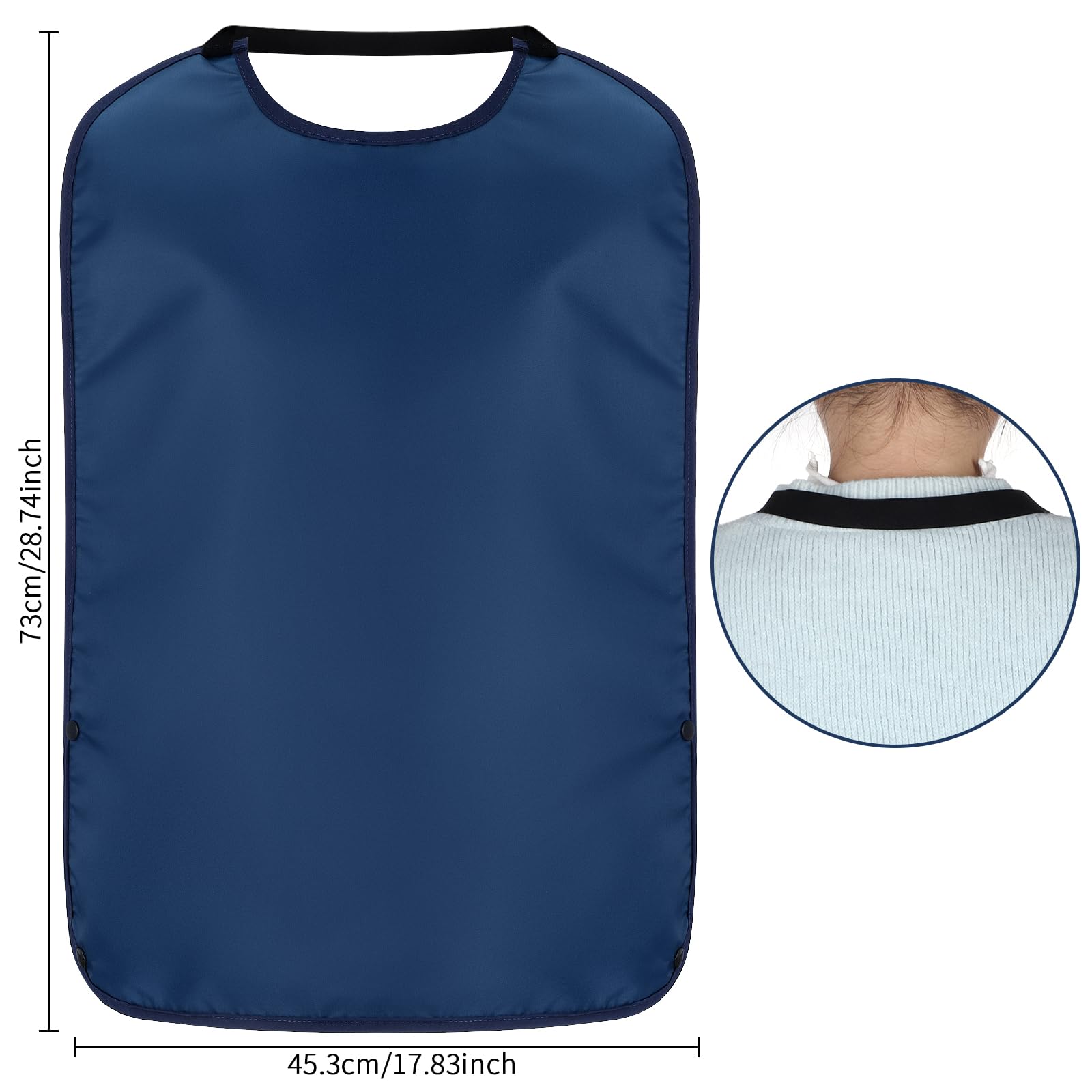 Double Layer Stretchable Adult Bibs with Crumb Catcher - Waterproof & Washable Clothing Protector for Elderly & Disabled - Perfect for Mealtime, Dining Out & Home Care