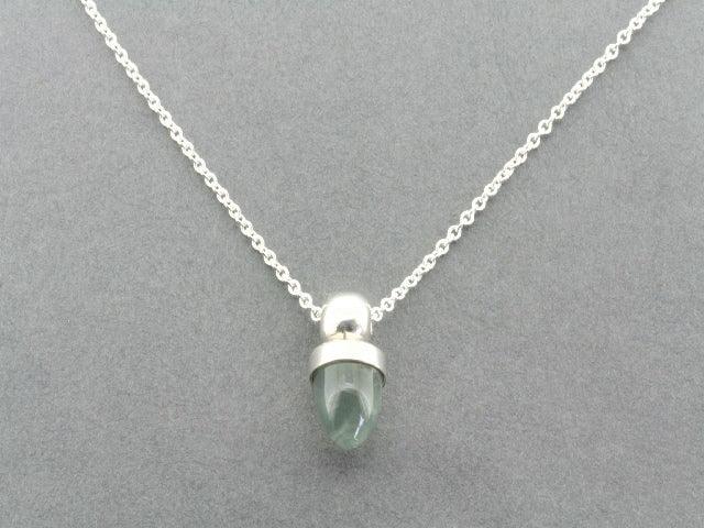 Prehnite Acorn Pendant Necklace - Elegant Green Gemstone Jewelry for Women, Perfect for Nature Lovers & Boho Fashion | Gift for Birthday, Anniversary & Everyday Wear