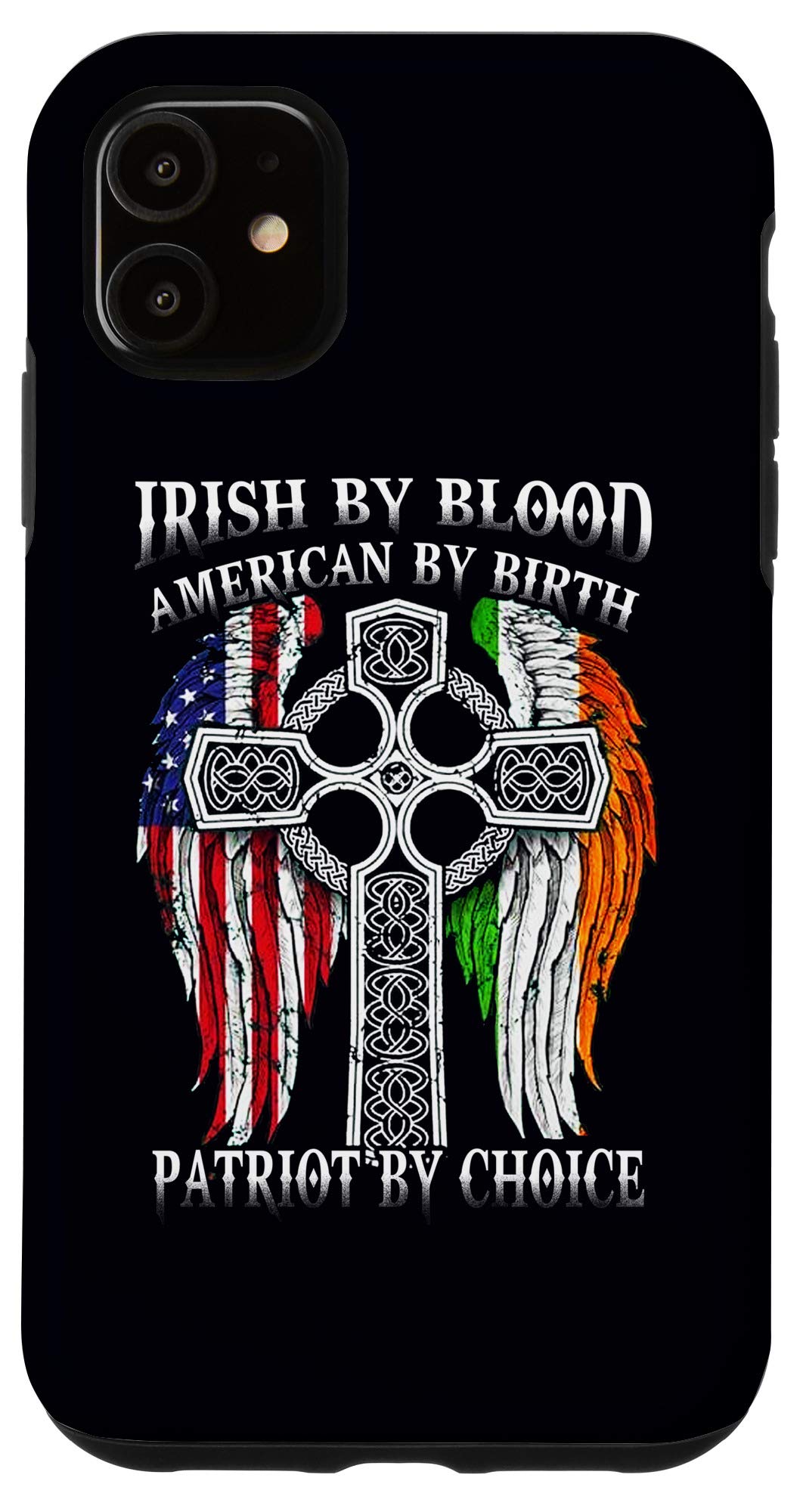iPhone 11 Protective Case - Irish By Blood American By Birth Patriotic St. Patrick's Day Design | Durable Slim Fit Cover for iPhone 11 | Perfect for St. Patrick's Day Celebrations, Irish Pride Events & Everyday Use