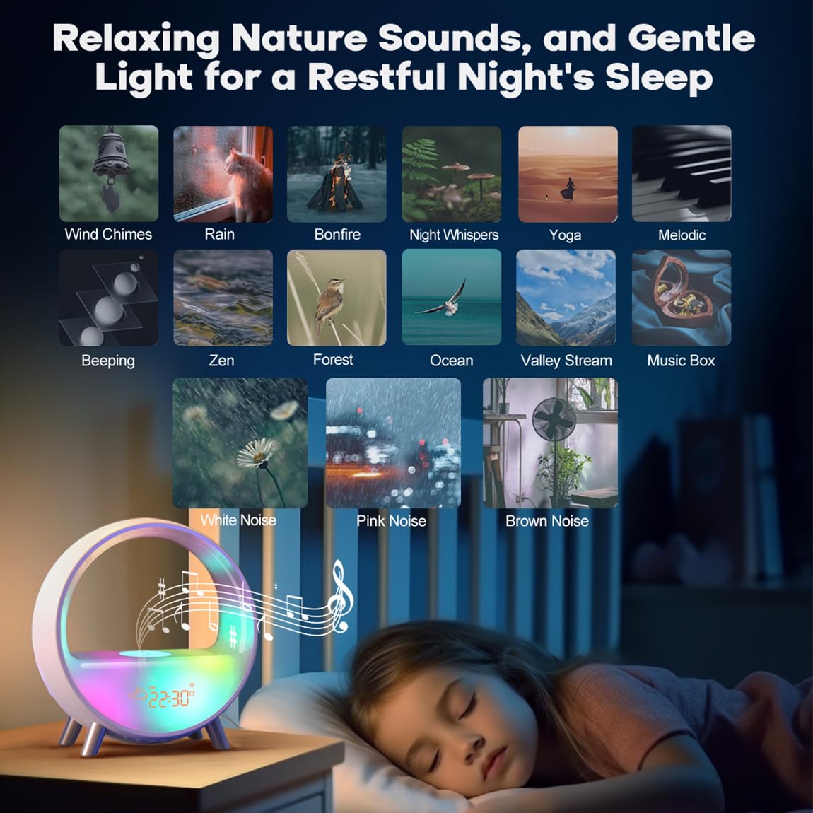 Dekala Sunrise Alarm Clock with 15W Fast Wireless Charging, Sunset Simulation & White Noise Sound Machine, Smart Ambient Lamp with Gradual Sunrise, WiFi & Touch Control - Perfect for Bedroom, Office, Meditation & Relaxation