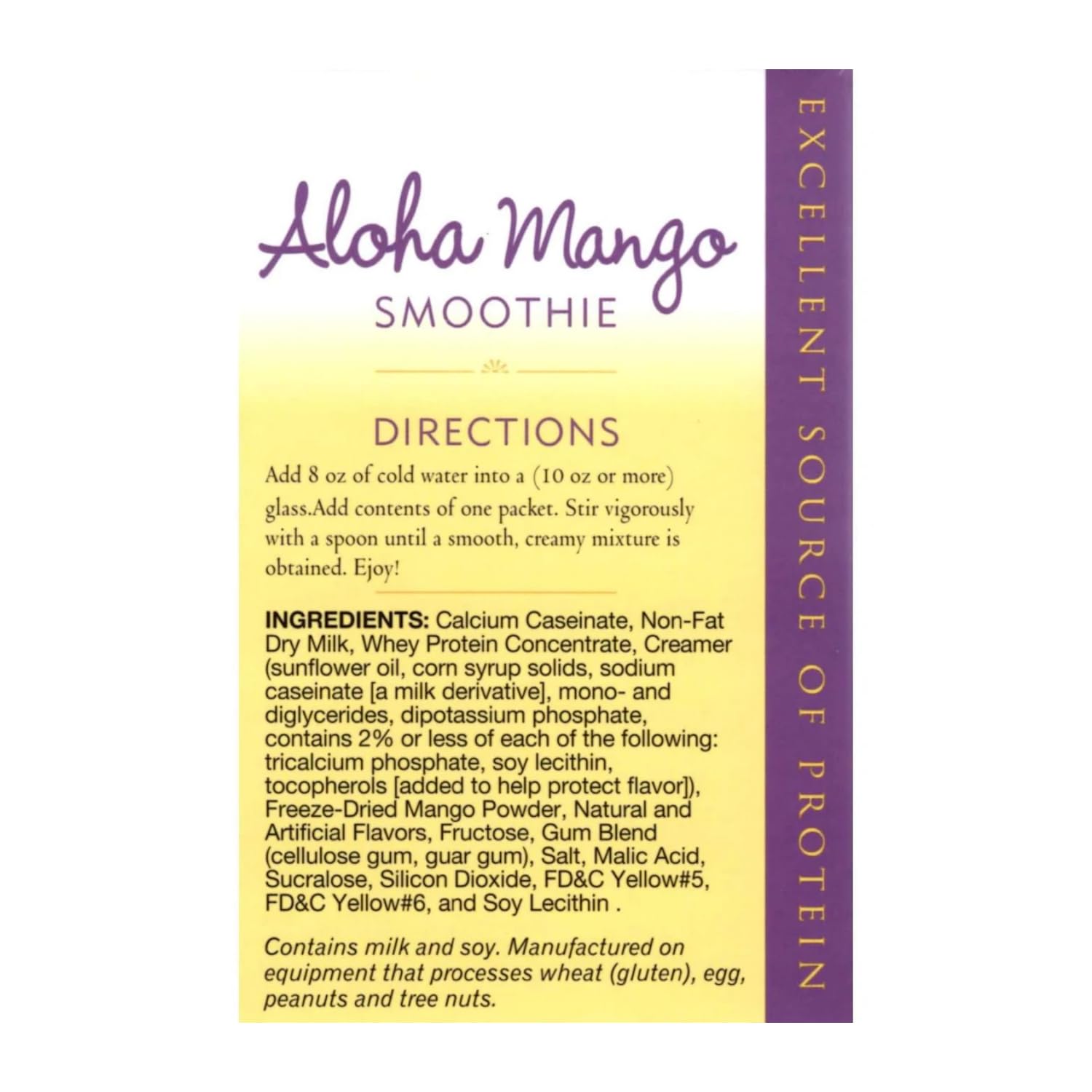 Nutmeg State Nutrition High Protein Meal Replacement Smoothie - Low Calorie, Low Fat Shake with 15g Protein, Ideal Protein Compatible, 7 Servings (Aloha Mango Flavor) | Perfect for Weight Loss, Post-Workout Recovery & Busy Lifestyle