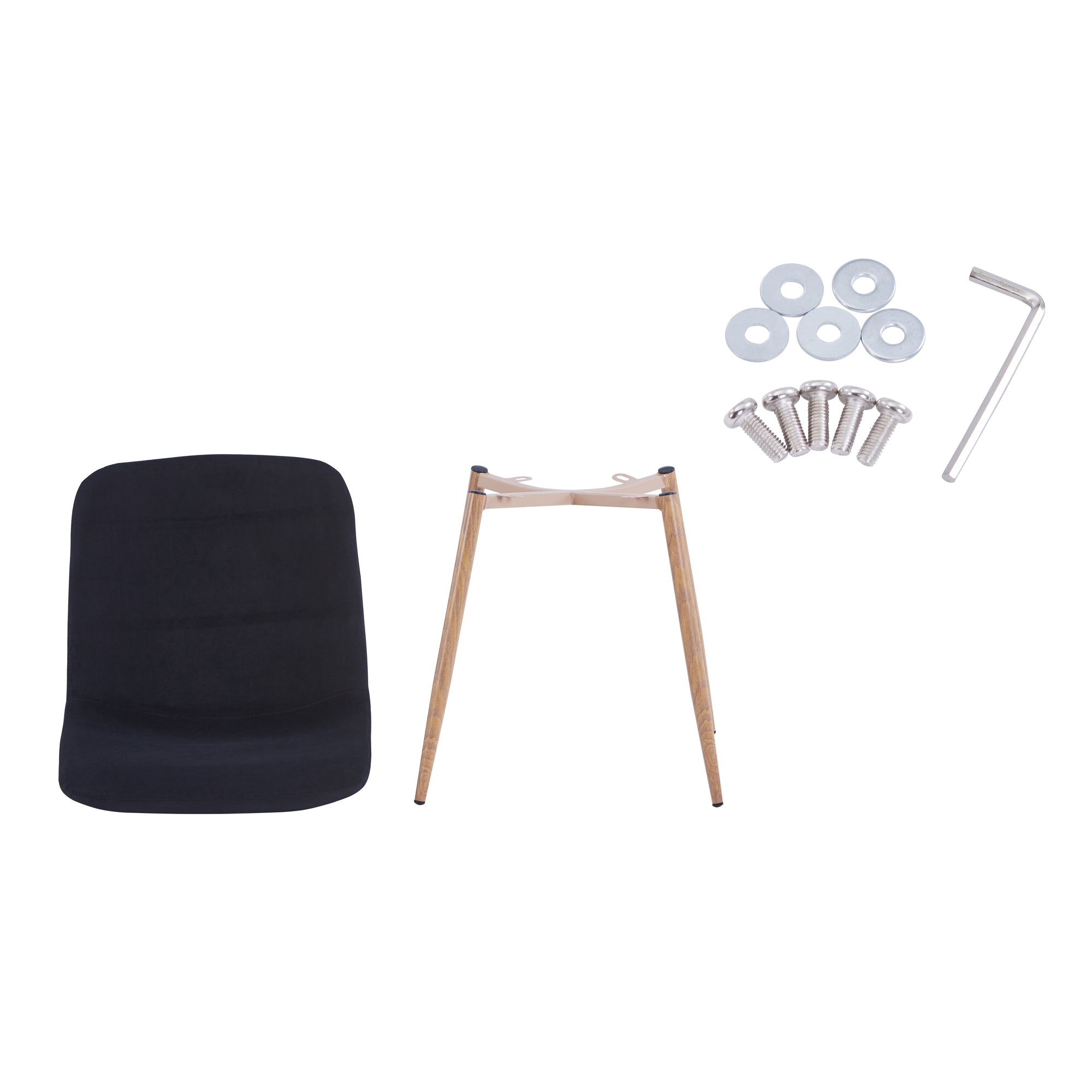 Modern Black Dining Chairs Set of 4 - Contemporary Style with Advanced Technology for Restaurants, Cafes, Bars, Offices, Living Rooms & Reception Areas - Perfect for Home Dining & Commercial Spaces