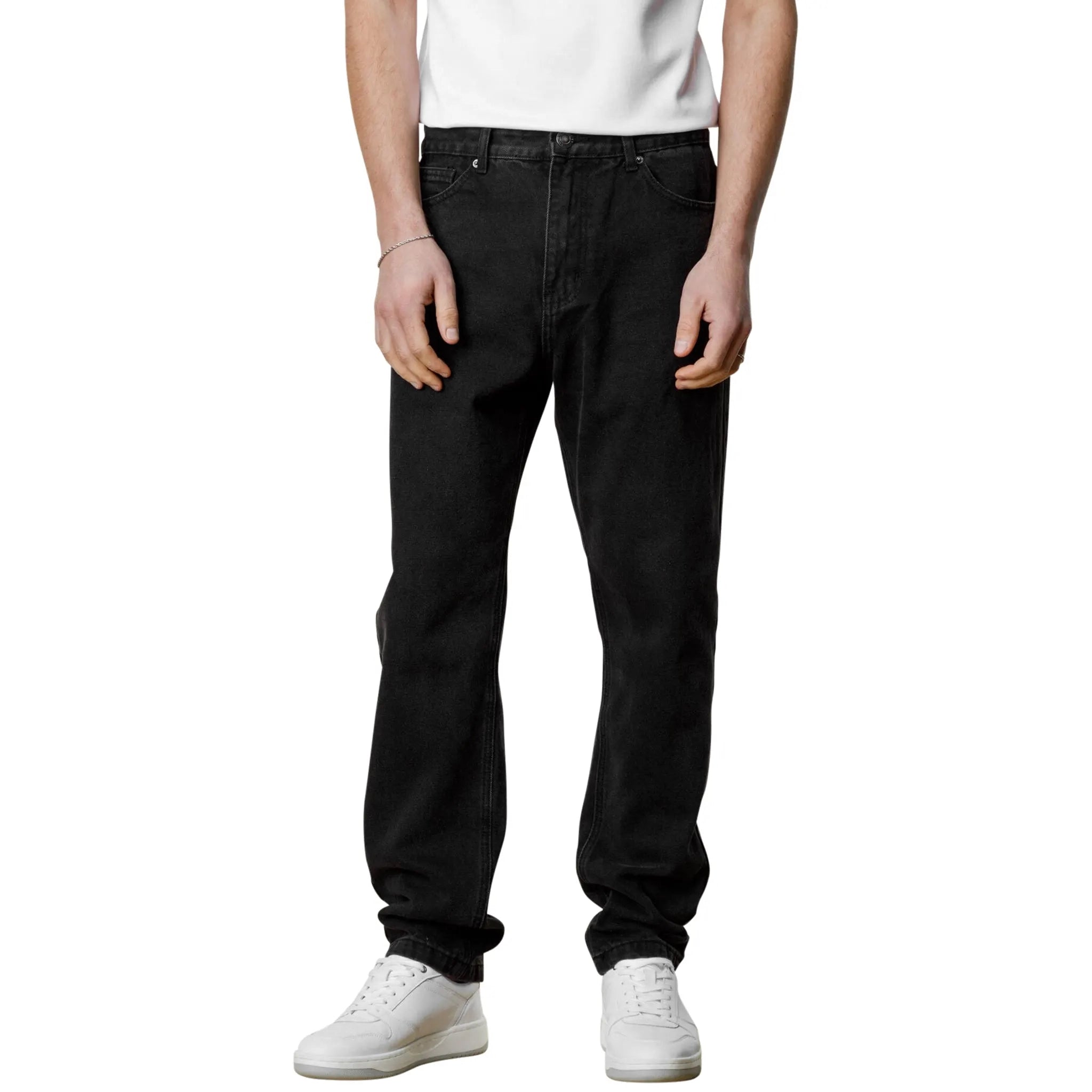 Belier Straight Leg Jeans for Women - Classic Washed Black Denim Pants | Comfortable & Stylish for Casual Wear, Office & Everyday Outfits
