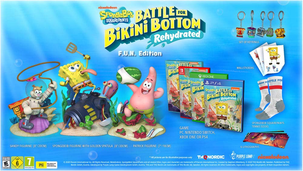 SpongeBob SquarePants: Battle for Bikini Bottom - Rehydrated F.U.N Edition - PlayStation 4/Xbox One/Nintendo Switch - Fun Adventure Game for Kids & Adults - Perfect for Family Game Nights & SpongeBob Fans