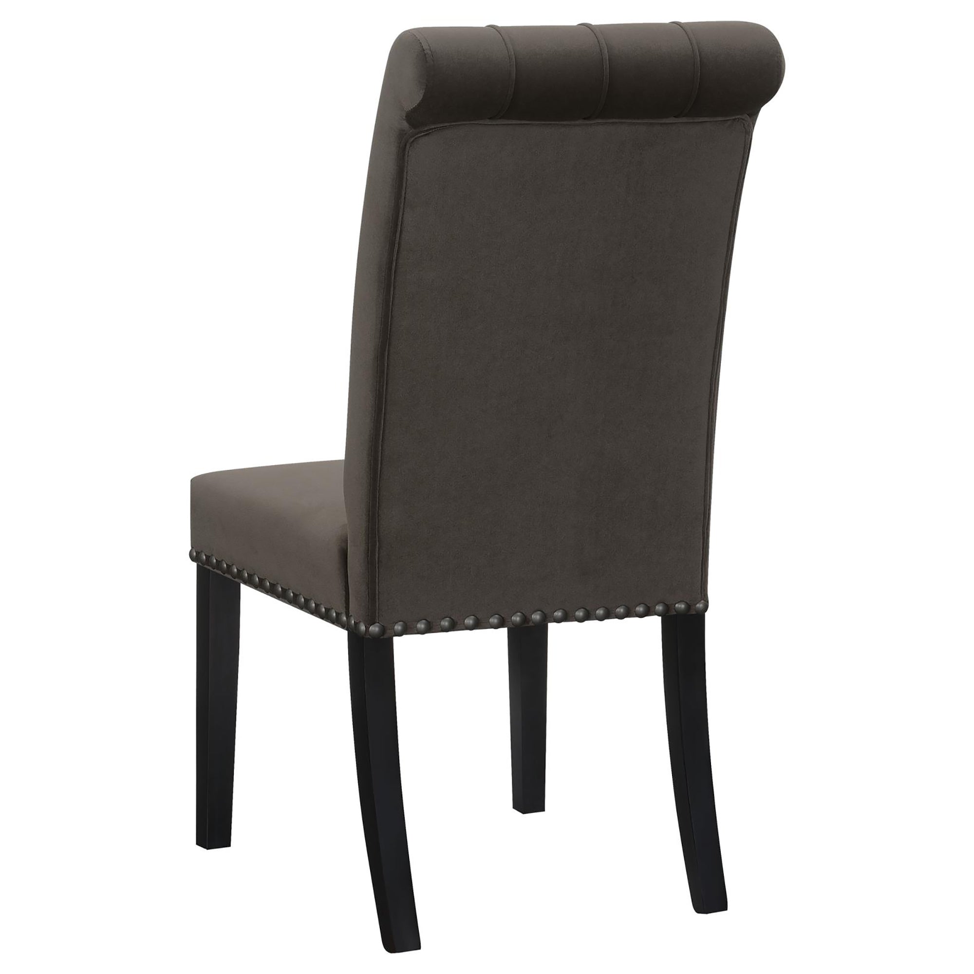 Brown and Rustic Espresso Tufted Side Chairs (Set of 2) - Upholstered Dining Chairs for Kitchen, Living Room, or Office - Comfortable and Stylish Home Decor