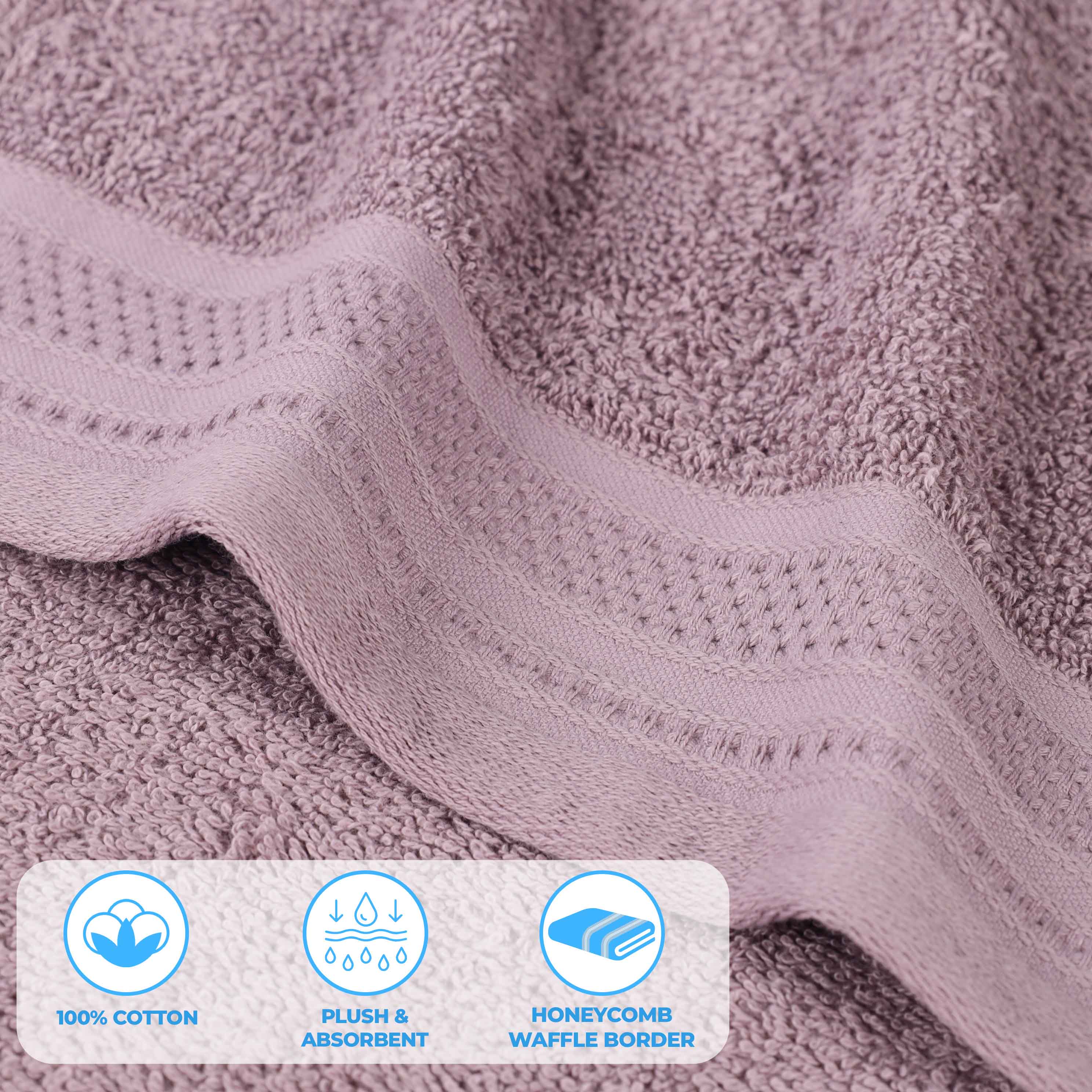 Premium Honeycomb Waffle Weave Cotton Bath Towels - Ultra Soft & Absorbent Luxury Bath Sheets Set of 2 for Spa, Hotel & Home Bathroom Use