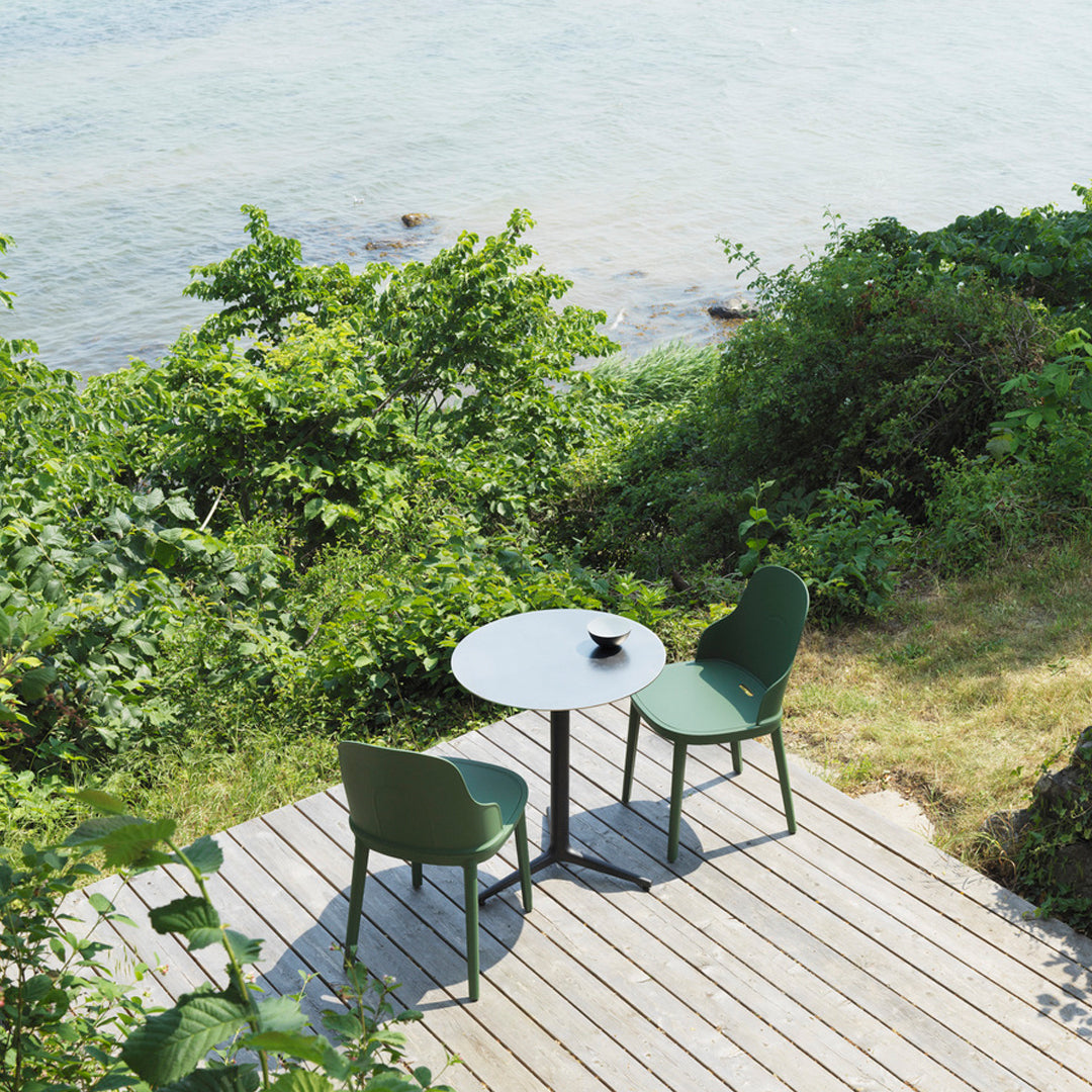 Allez Outdoor Dining Chair - Lightweight Patio Chairs for Backyard, Garden, Poolside & Restaurant - Weather-Resistant Aluminum Bistro Seating