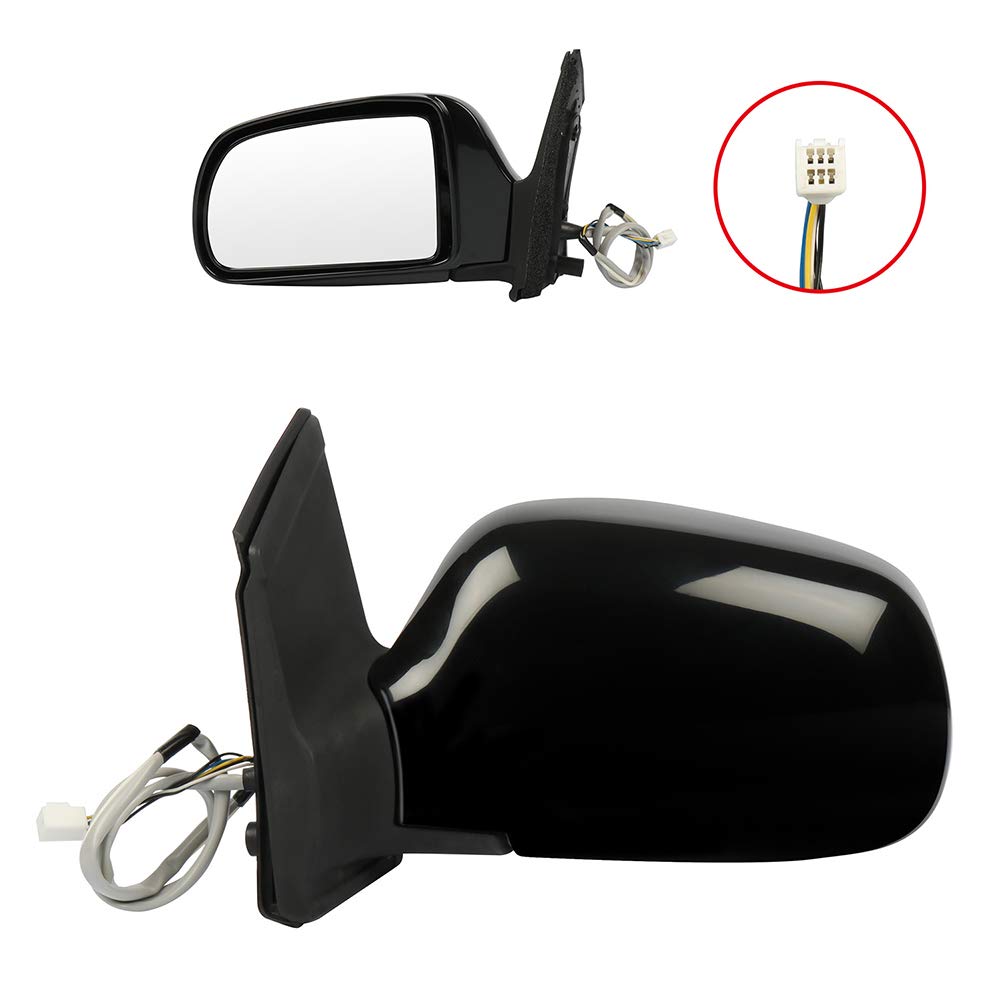 Power Adjustable Heated Manual Folding Left Side Exterior Mirror for 1998-2003 Toyota Sienna - Perfect for Winter Driving and Enhanced Safety