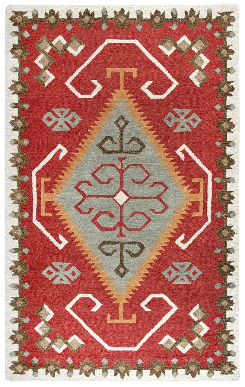 Durango Red 8' x 11' Hand-Tufted Wool Rug - Soft & Durable Area Rug for Living Room, Bedroom, or Office Decor