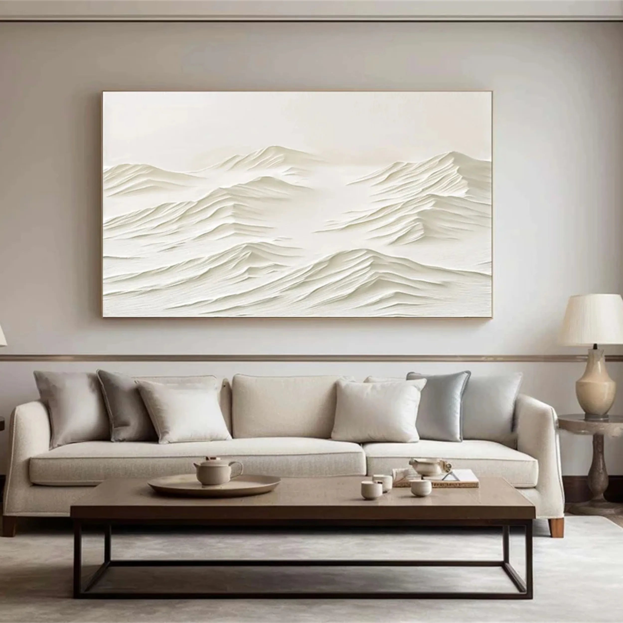 Minimalist Textured Plaster Art Painting - Modern Abstract Wall Decor for Living Room, Bedroom & Office | #MM252