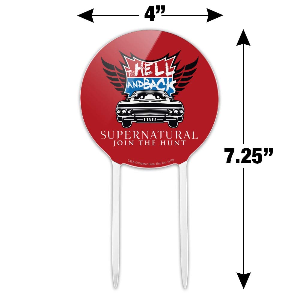 Supernatural 'To Hell and Back' Acrylic Cake Topper - Elegant Party Decoration for Weddings, Anniversaries, Birthdays & Graduations | Perfect for Themed Celebrations and TV Show Fans