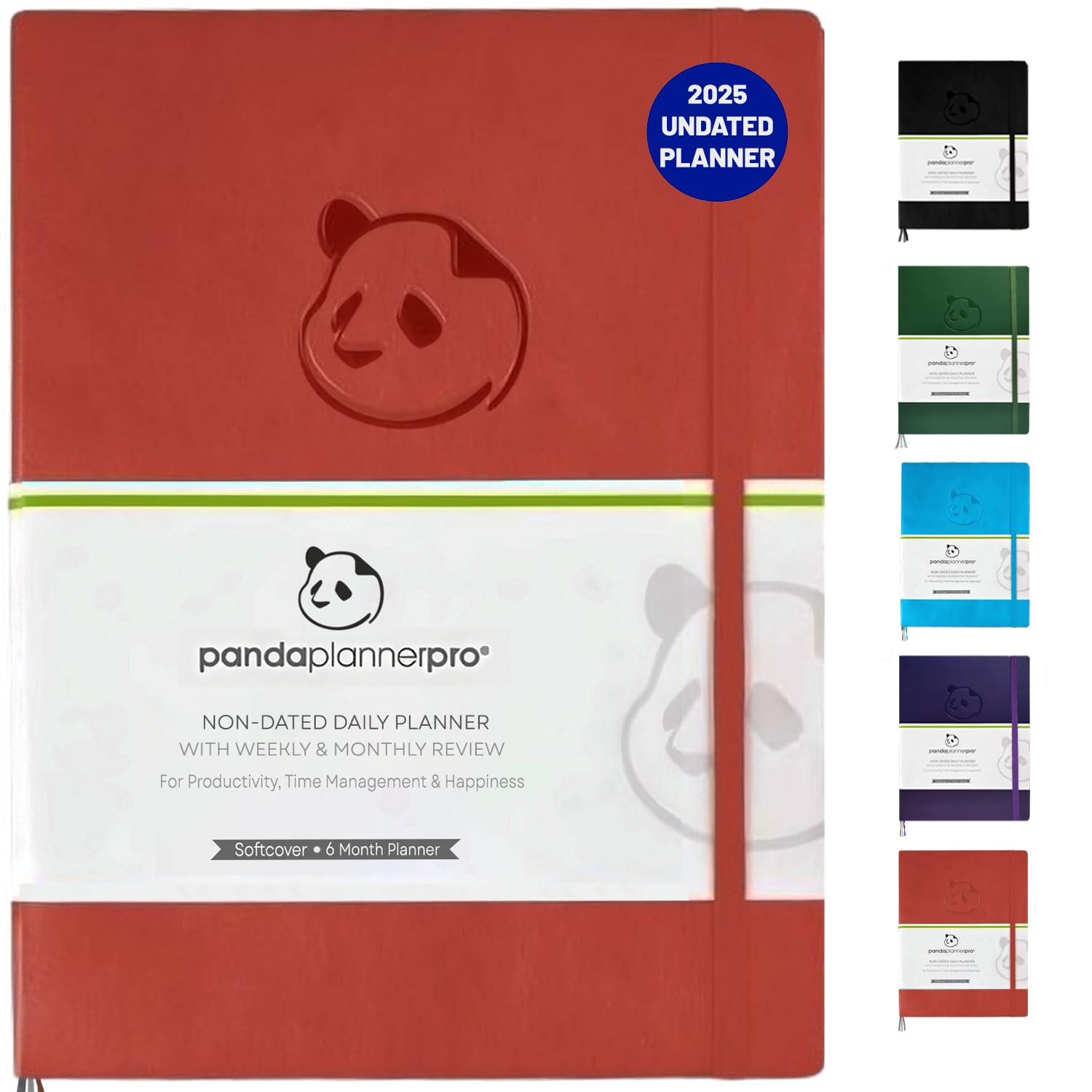 Panda Planner Pro 2025 Undated Daily Planner with Hourly Schedule - 8.5
