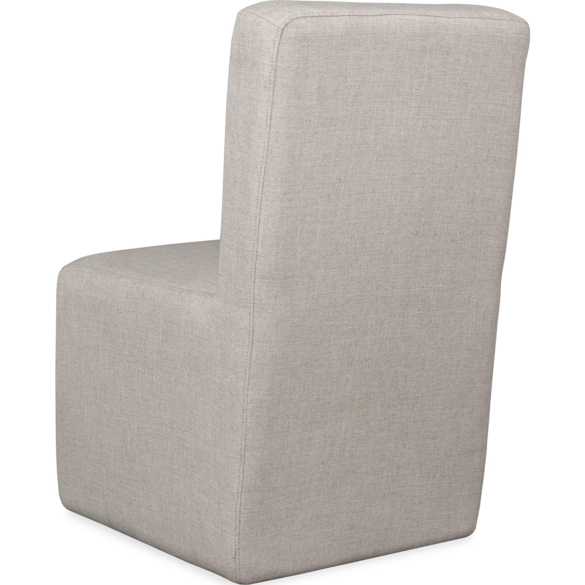 Liv Fully Upholstered Dining Chair in Natural Linen - Comfortable Modern Kitchen & Dining Room Furniture for Home, Restaurant & Office Use