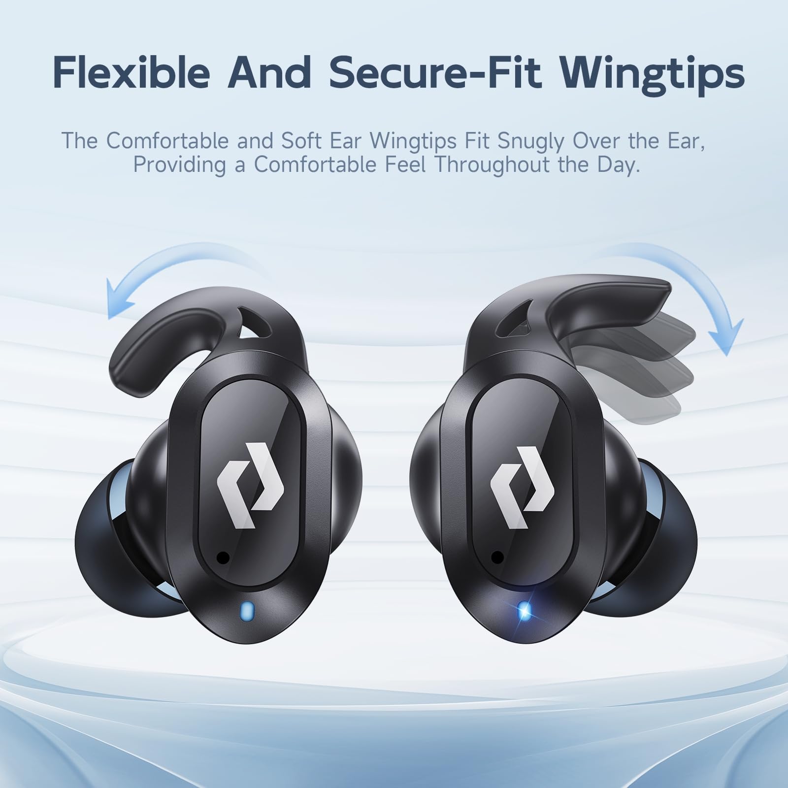 Wireless Earbuds Bluetooth 5.3 with Charging Case, IPX7 Waterproof in-Ear Headphones, Built-in Mic, Hi-Fi Stereo Bass, 64H Playtime, LED Power Display - Compatible with iPhone Android PC - Perfect for Sports, Workout, Gaming & Office Use