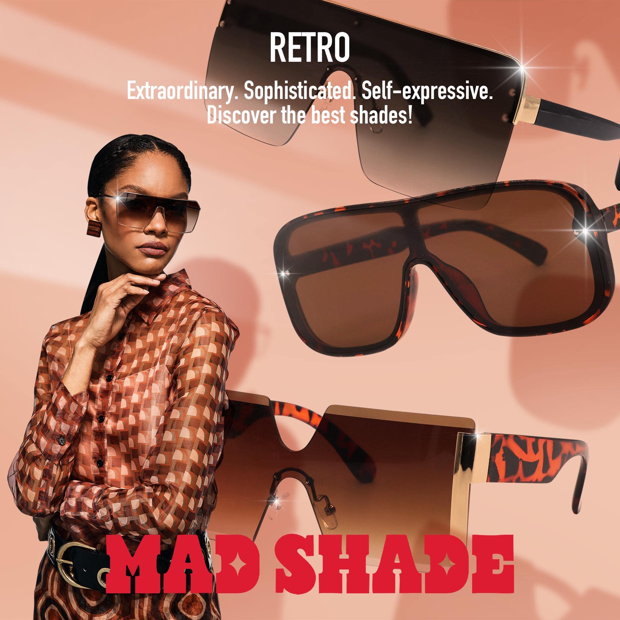 Mad Shade Classic UV400 Sunglasses for Women & Men - Stylish & Protective for Outdoor, Driving, Beach & Travel