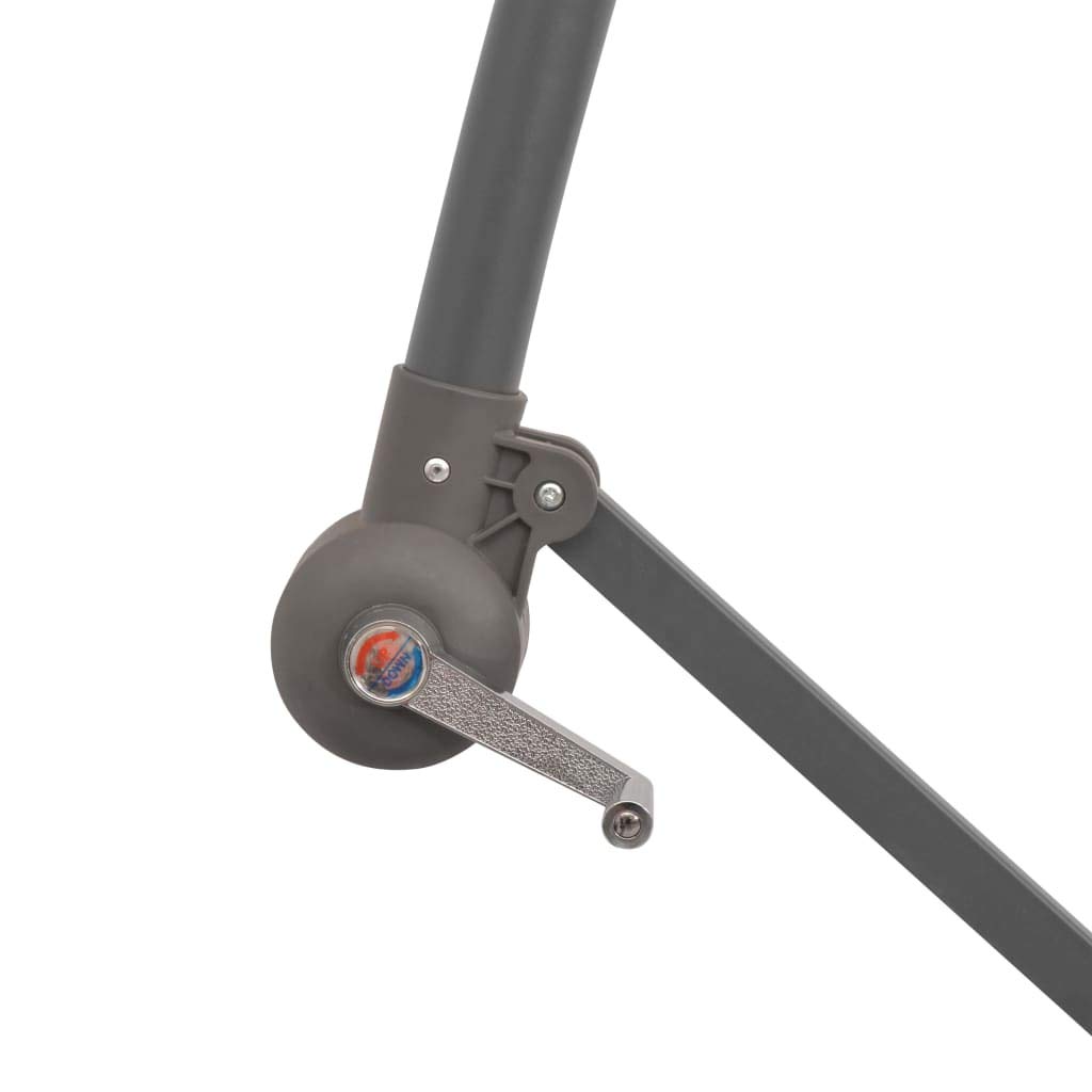 LED Hanging Patio Umbrella with Metal Pole - 118.1